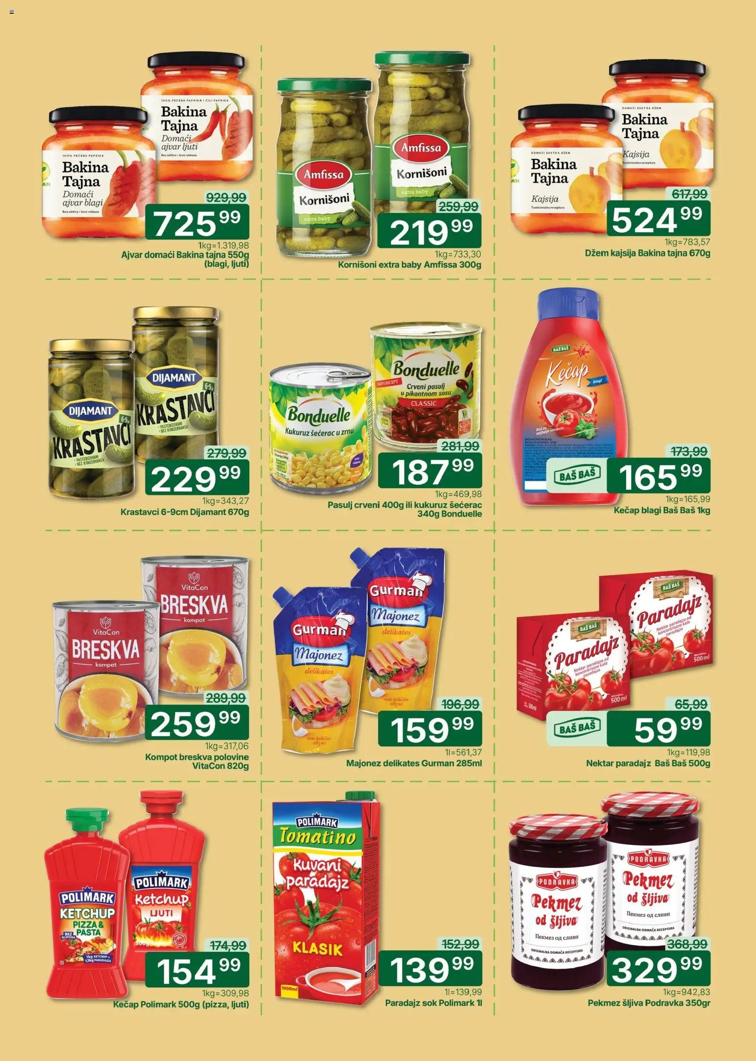 Univerexport katalog - važi od 16.02.2026 | Strana: 14 | Proizvode: Majonez, Krastavci, Dzem, Kajsija