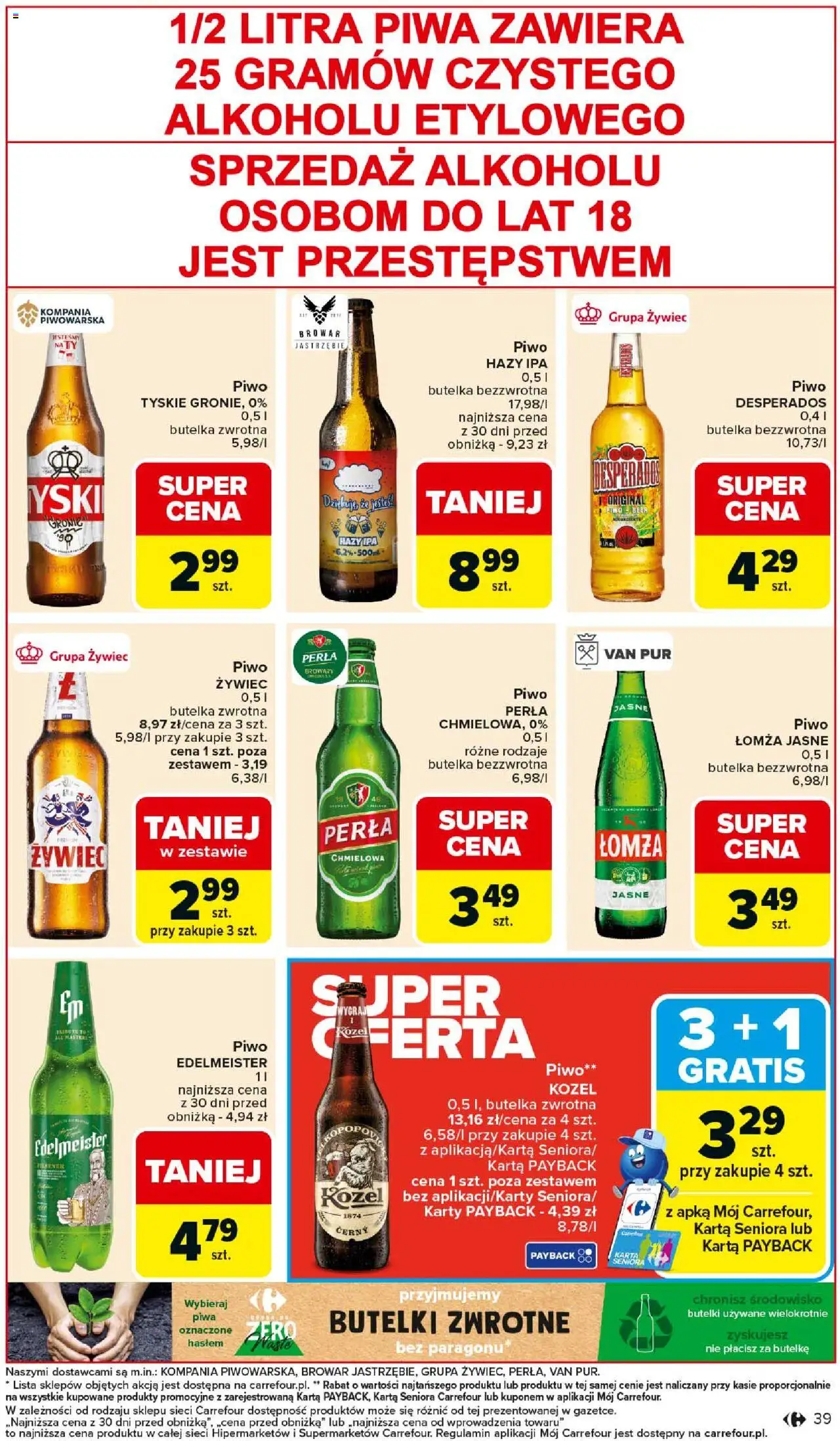 Carrefour Gazetka od 01.09.2025 | Strona: 41 | Produkty: Karta, Tyskie, Piwo