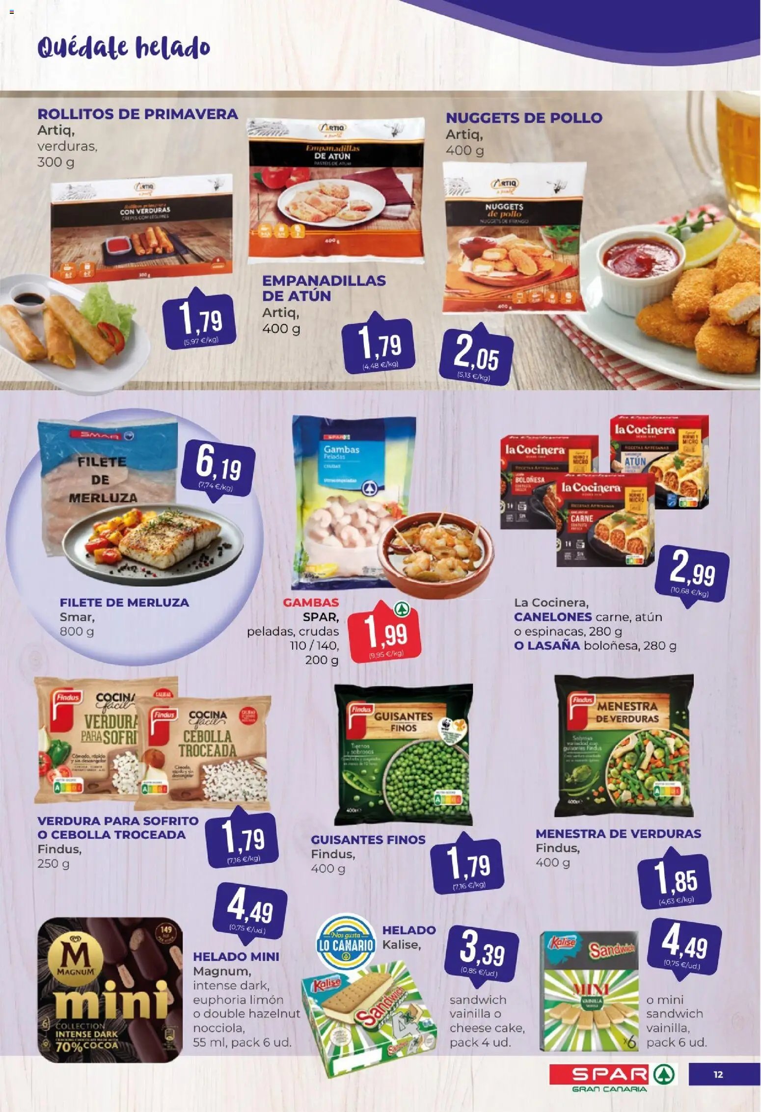 Spar - folleto │ válido desde el 20.03.2026 | Página: 12 | Productos: Helado, Cocina, Canelones, Nuggets