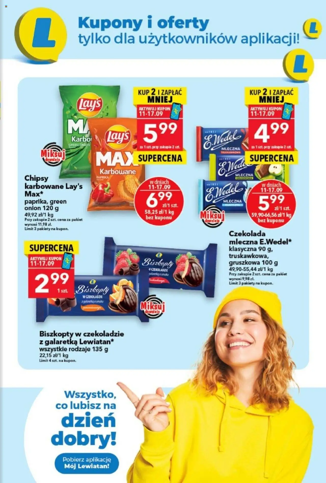 Lewiatan gazetka od 11.09.2025 | Strona: 3 | Produkty: Chipsy, Galaretka, Czekolada