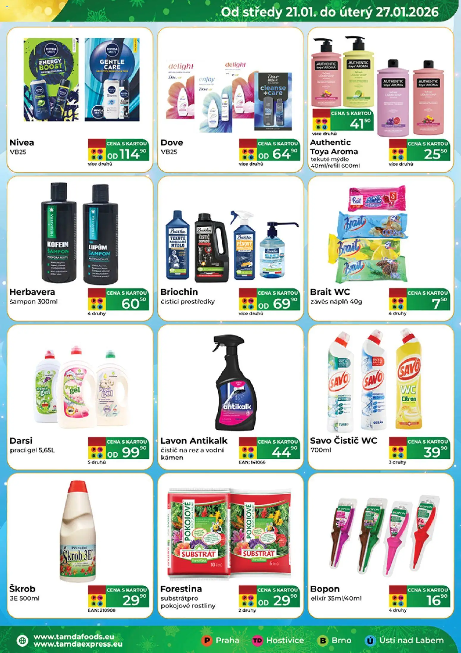 Tamda Foods leták od 21.01.2026 | Strana: 5 | Produkty: Mýdlo, Nivea, Savo, Substrát