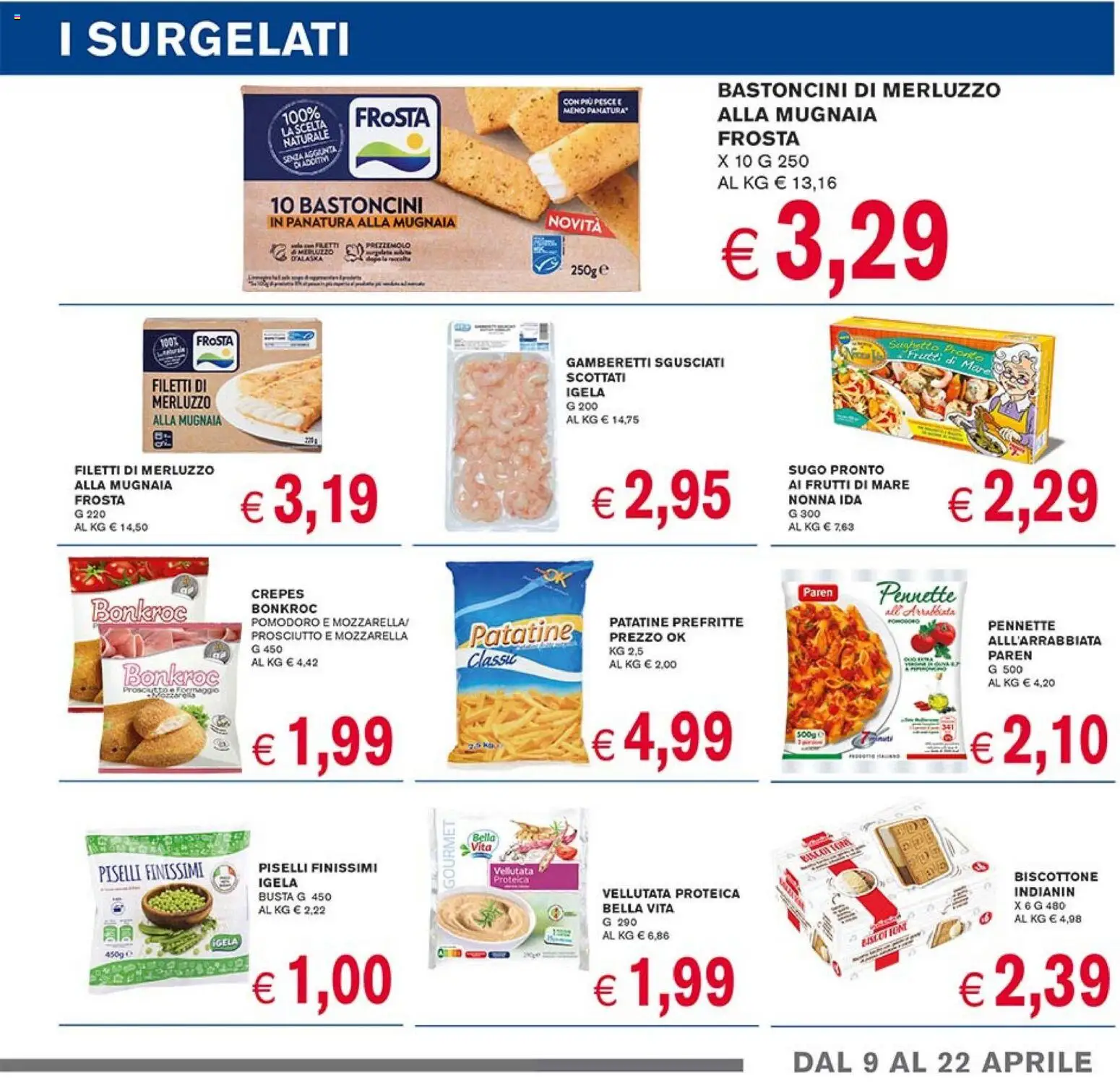 Volantino Coal del 09.04.2026 | Pagina: 5 | Prodotti: Patatine, Mozzarella, Piselli, Pennette