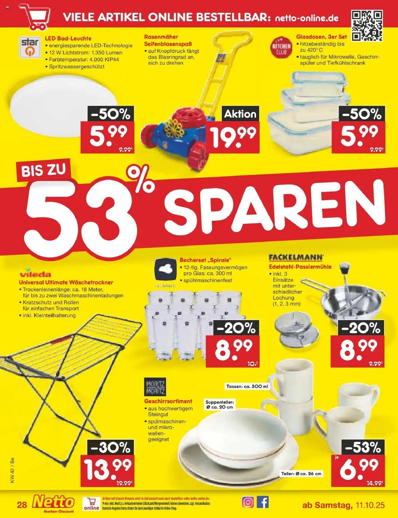 Netto Marken-Discount Prospekt 	 – gültig ab 13.10.2025 | Seite: 34 | Produkte: Rasenmäher