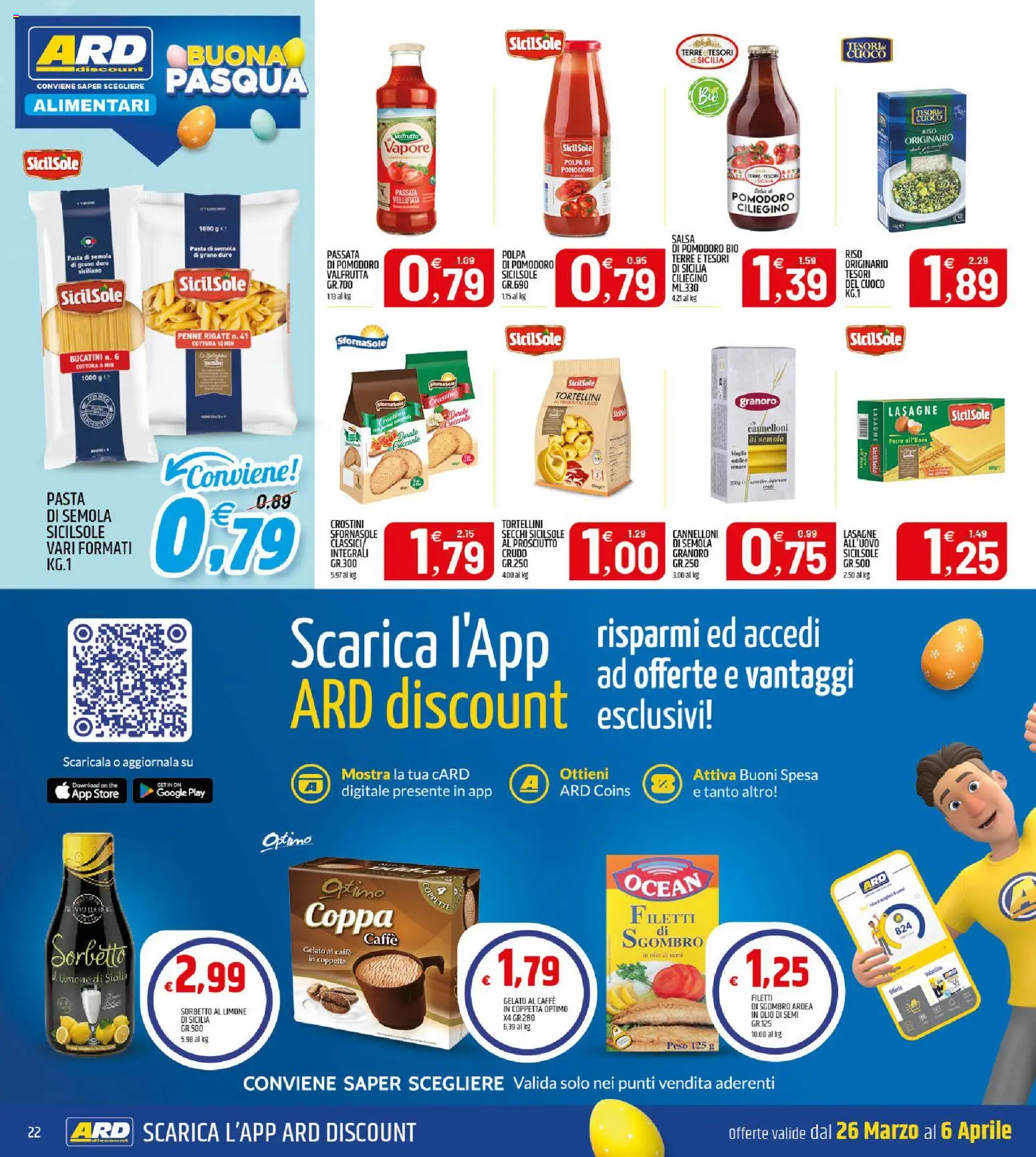 Volantino ARD Discount del 26.03.2026 | Pagina: 22 | Prodotti: Limone, Olio, Pasta, Penne