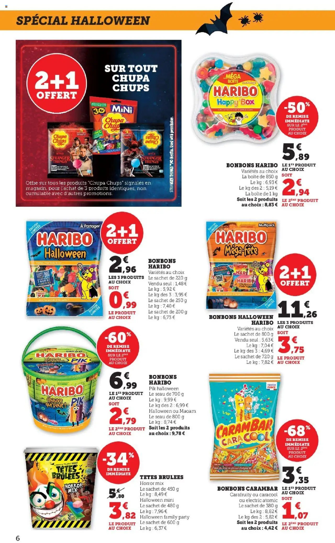 {H1} | Page: 6 | Produits: Bonbons Haribo, Bonbons halloween, Bonbons, Chips