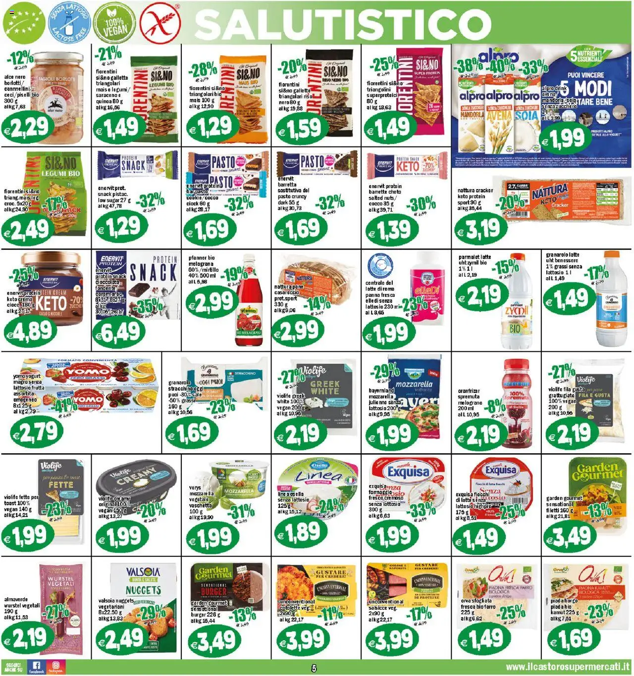 Volantino Il Castoro del 17.09.2025 | Pagina: 5 | Prodotti: Pane, Fiocchi di latte, Formaggio, Mais