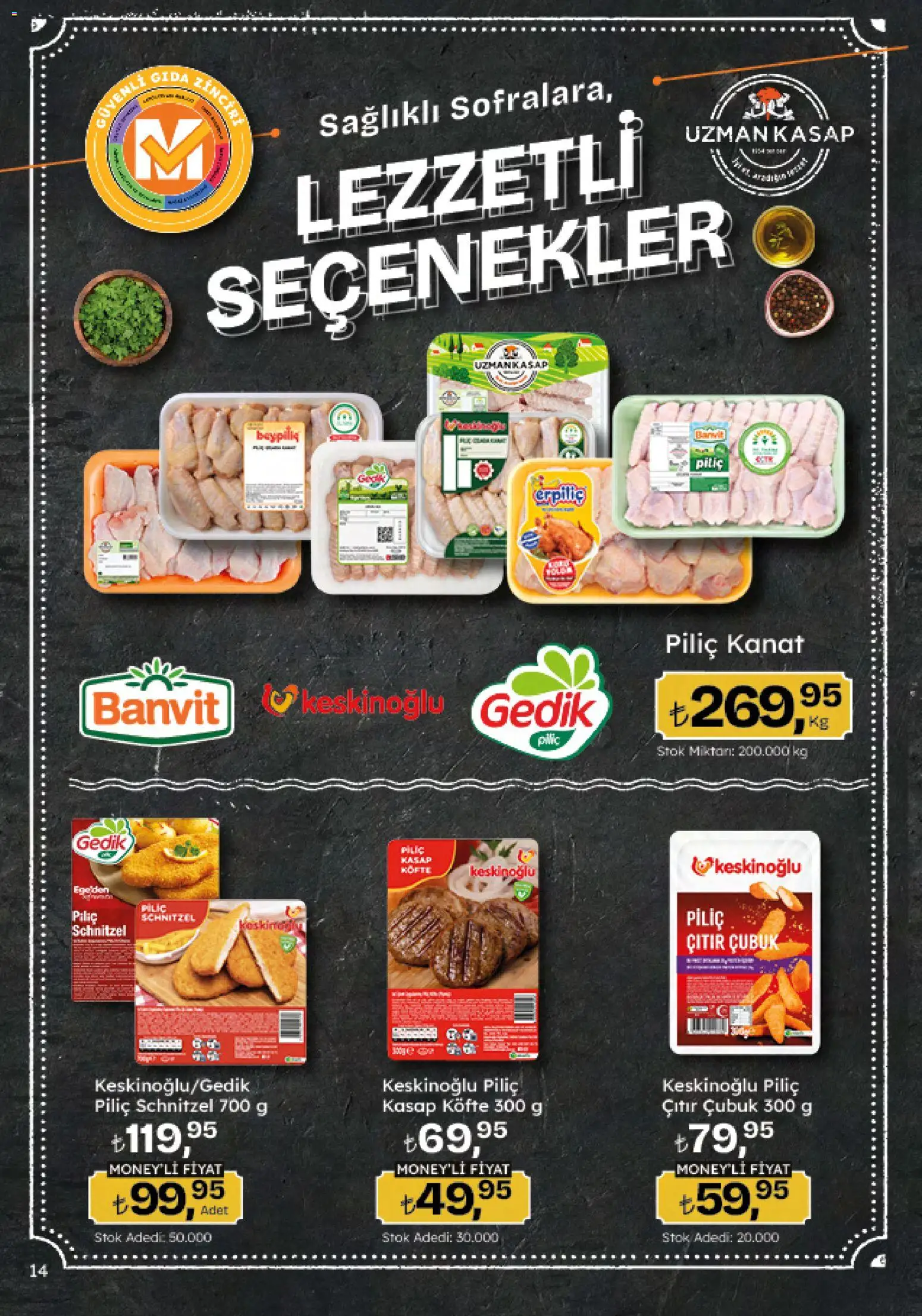 Migros Katalog - 5M Migroskop Dijital - 26.03.2026 tarihinden itibaren geçerlidir | Sayfa: 14 | Ürünler: Piliç