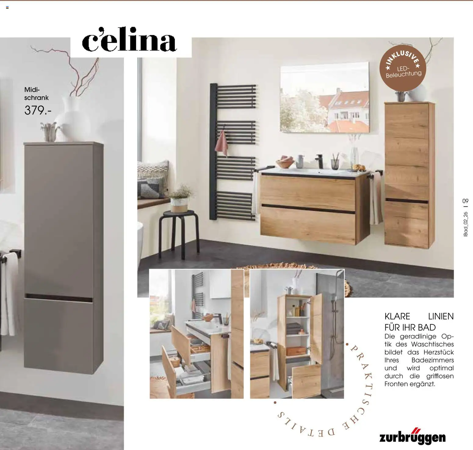 Zurbrüggen Bad Design Trends – gültig ab 23.03.2026 | Seite: 9 | Produkte: Schrank, Bad