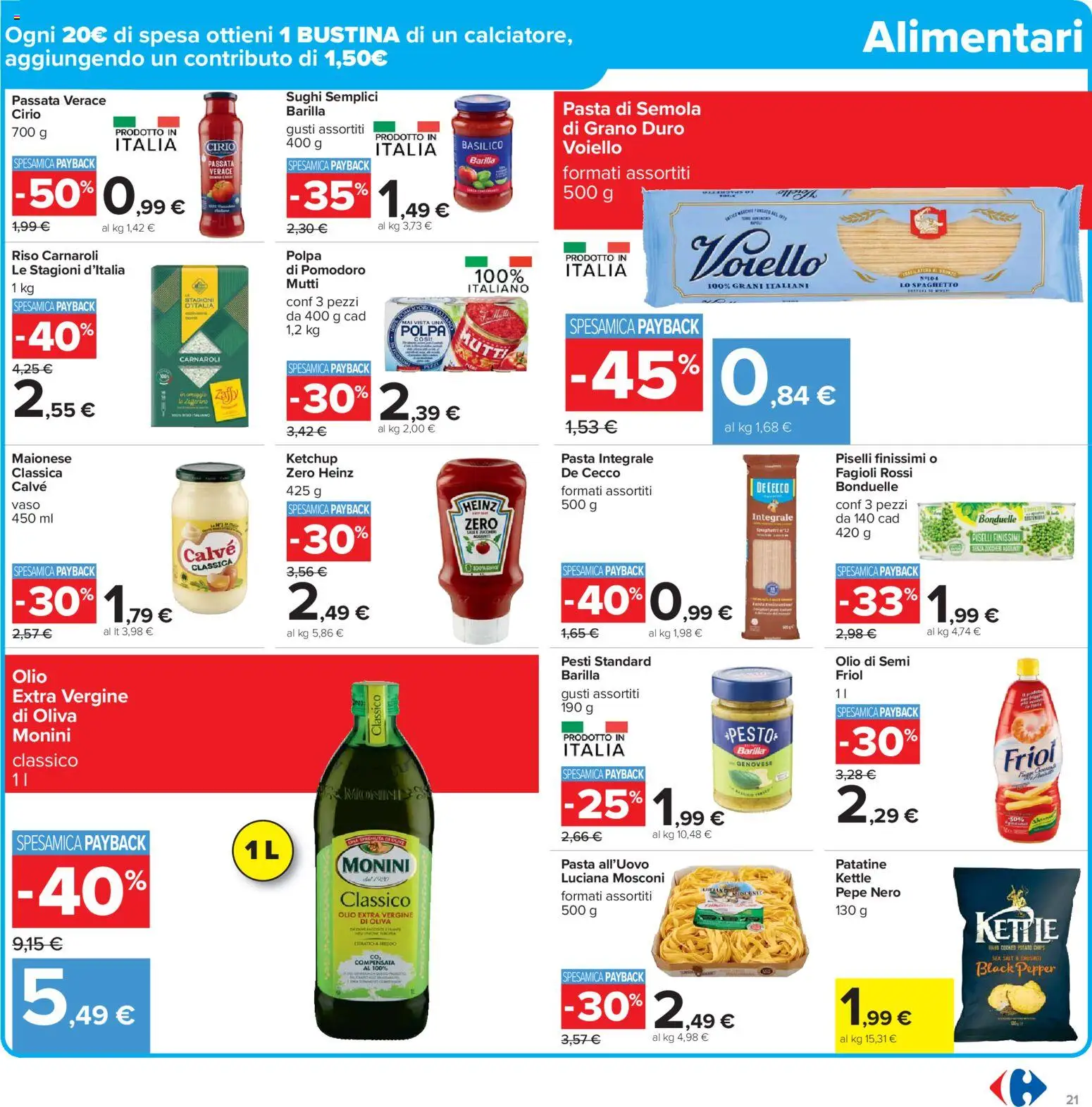 Volantino Carrefour del 17.11.2025 | Pagina: 21 | Prodotti: Maionese, Pesto, Mutti, Vaso