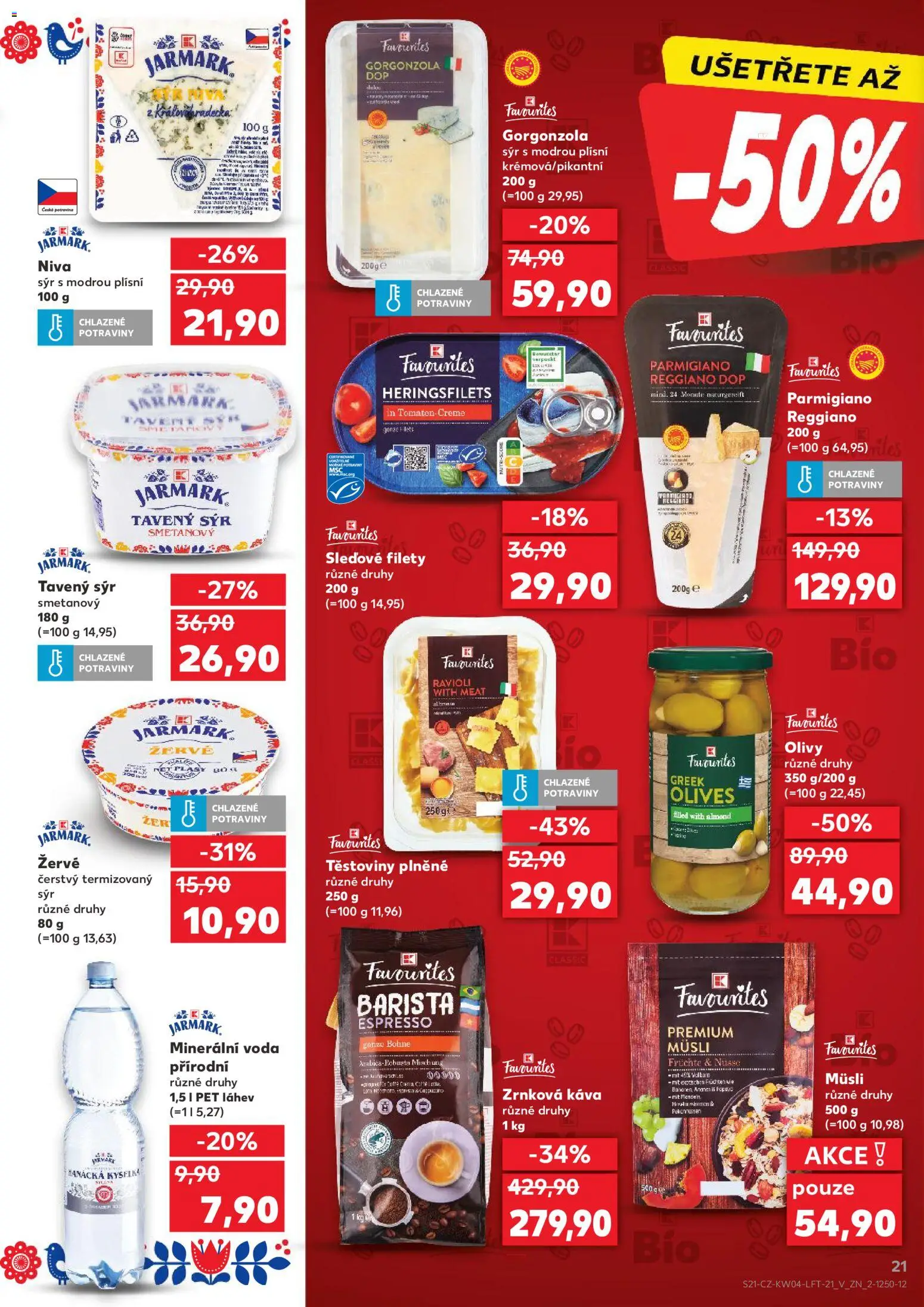 Kaufland leták - Ostrava od 21.01.2026 | Strana: 21 | Produkty: Žervé, Olivy, Potraviny, Ravioli