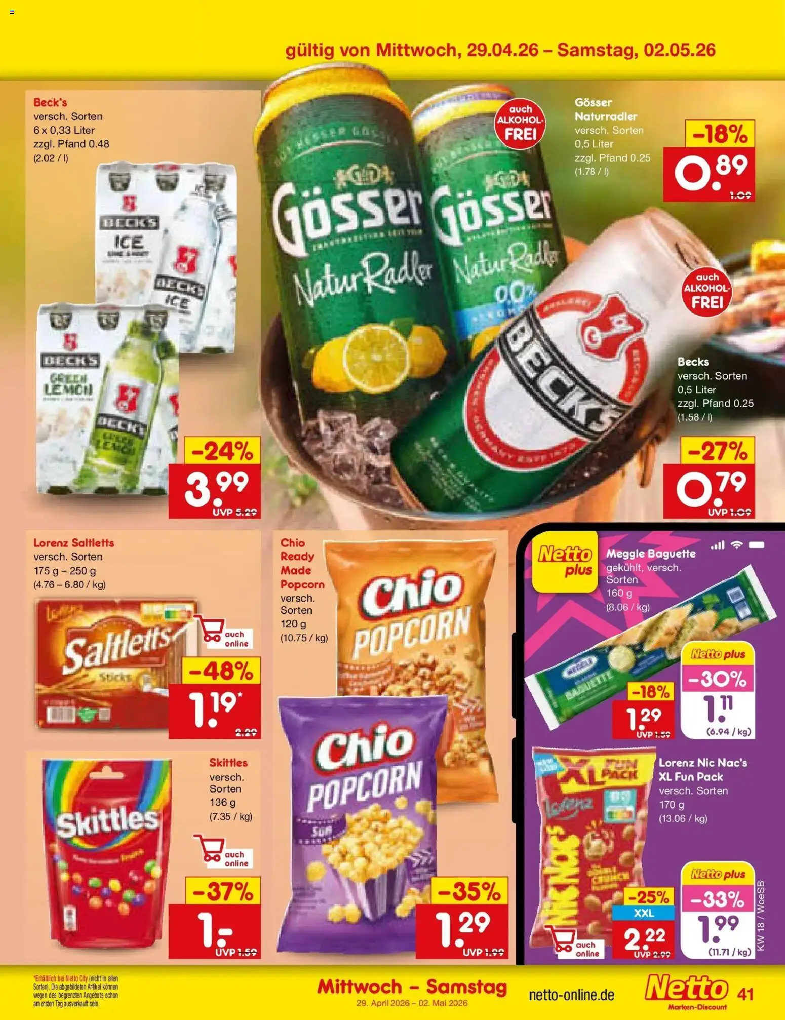 Netto Marken-Discount Prospekt Katzweiler	 – gültig ab 27.04.2026 | Seite: 55 | Produkte: Baguette, Radler