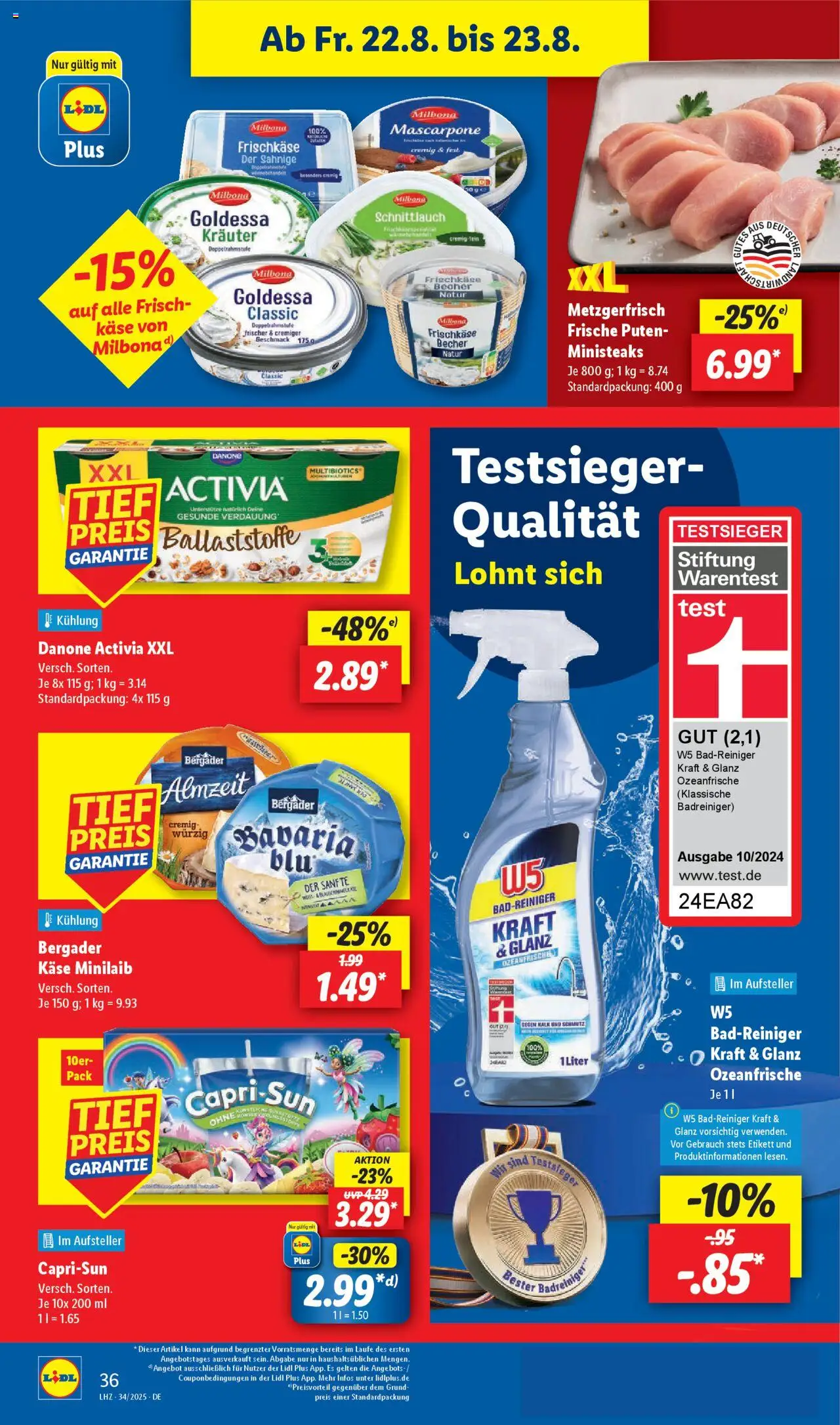 Lidl Prospekt Heppenheim	 - gültig ab dem 18.08.2025 | Seite: 60 | Produkte: Danone activia, Käse, Mascarpone, Frischkase
