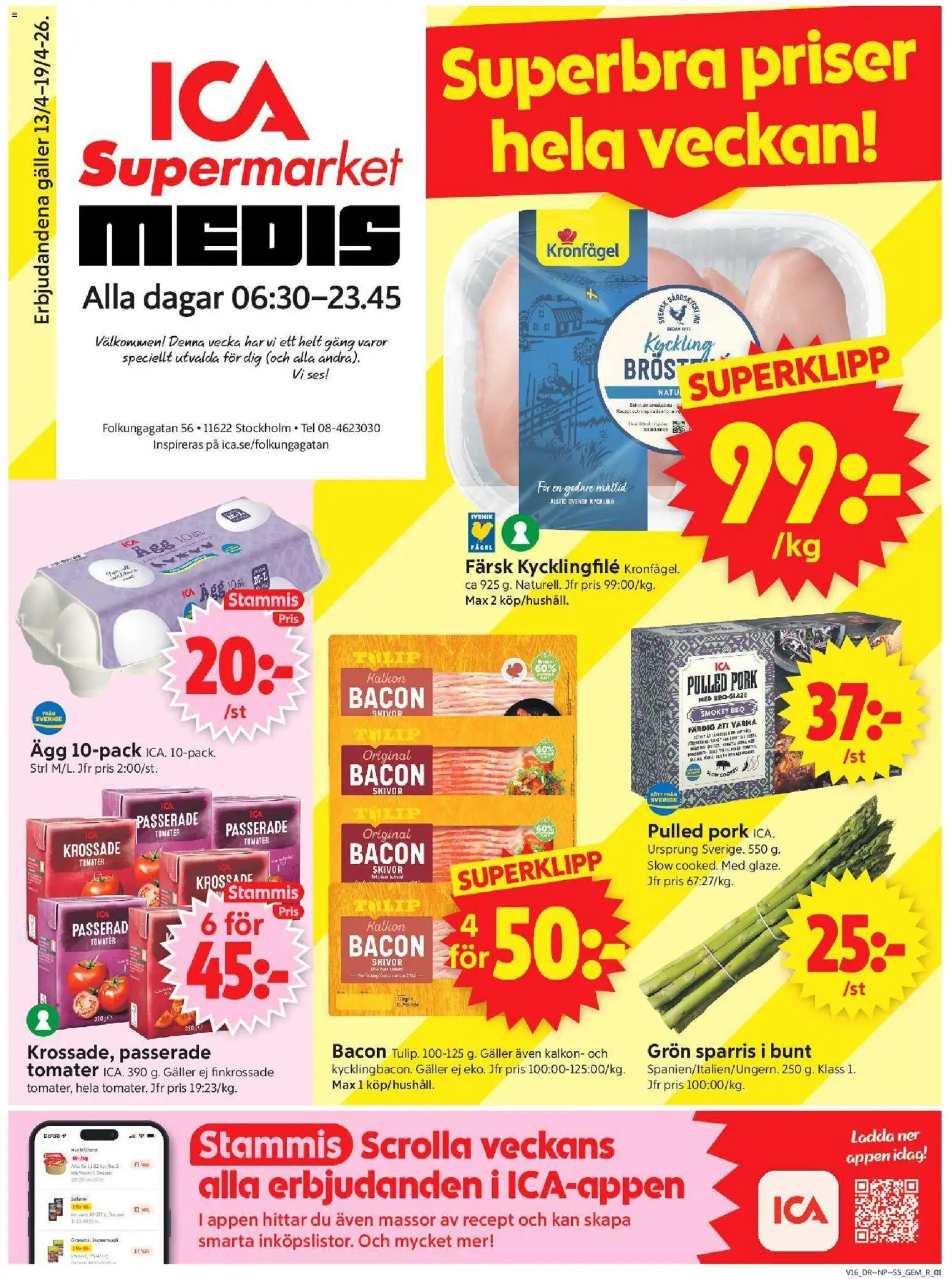 ICA Supermarket reklamblad aktuell från 13.04.2026 | Sida: 1