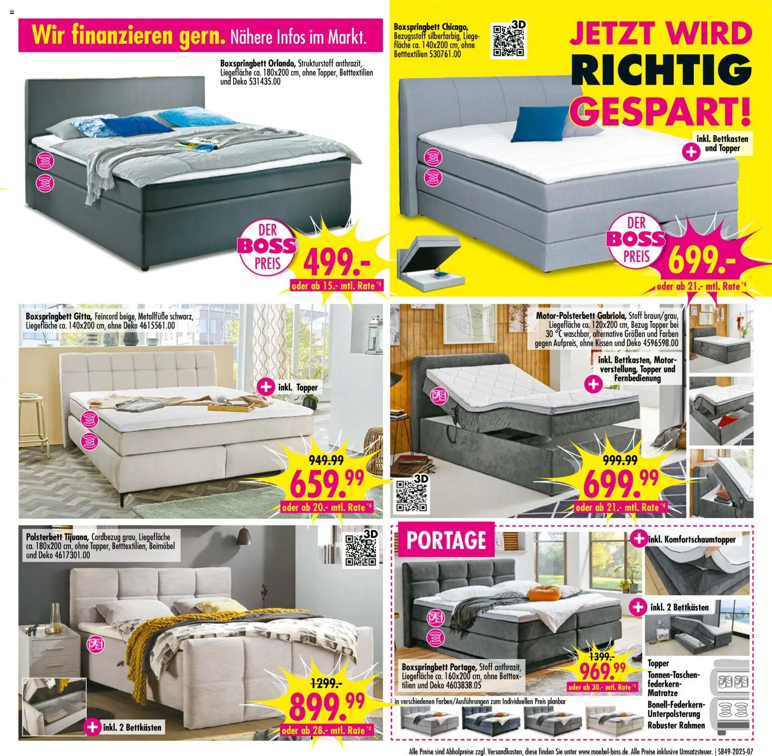 SB Möbel Boss - Black Friday – gültig ab 28.11.2025 | Seite: 7 | Produkte: Boxspringbett, Polsterbett, Liege, Topper