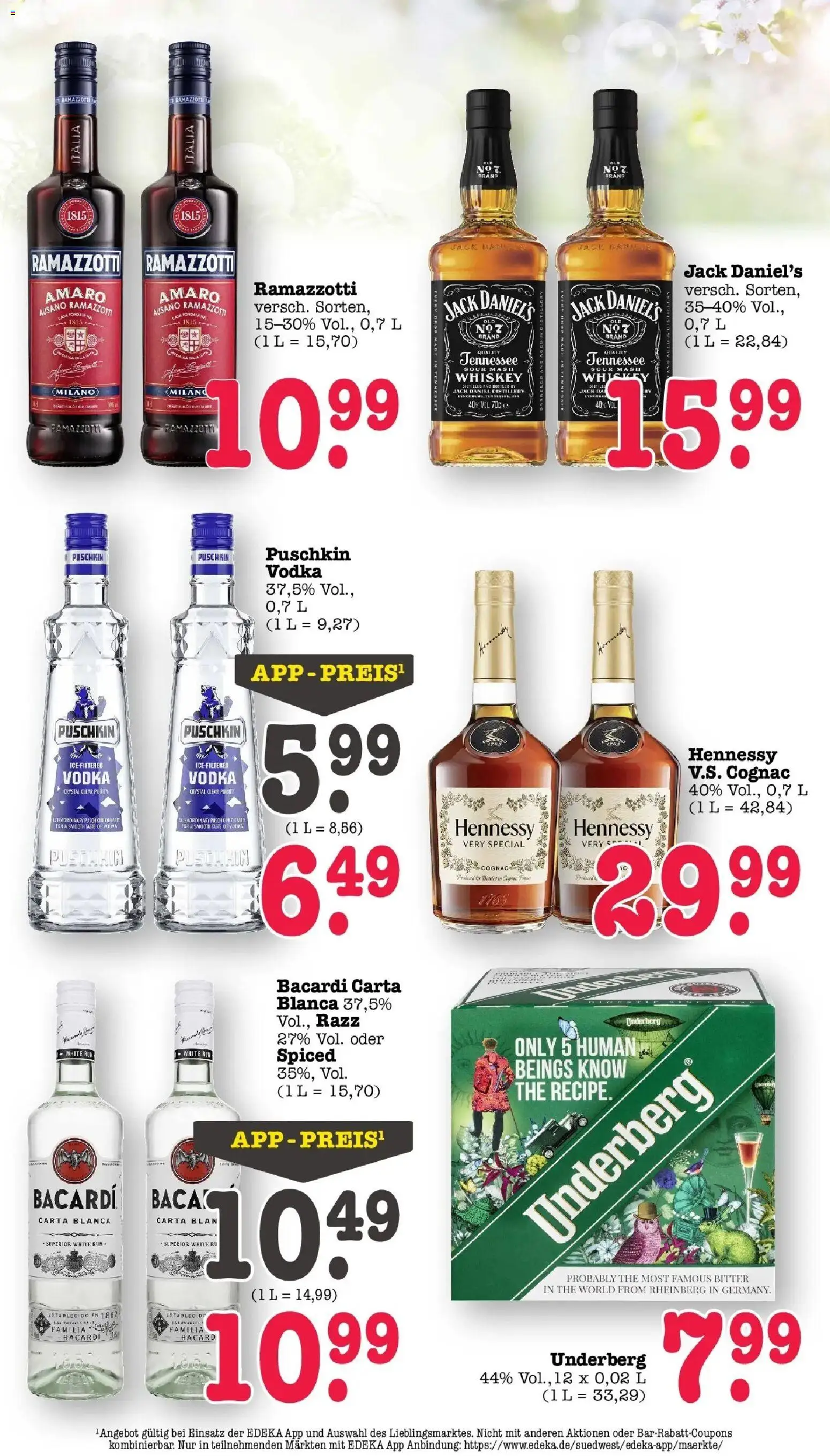 E center Prospekt Mannheim-Wohlgelegen	 – gültig ab 23.03.2026 | Seite: 50 | Produkte: Rama, Jack Daniel's, Vodka, Ramazzotti