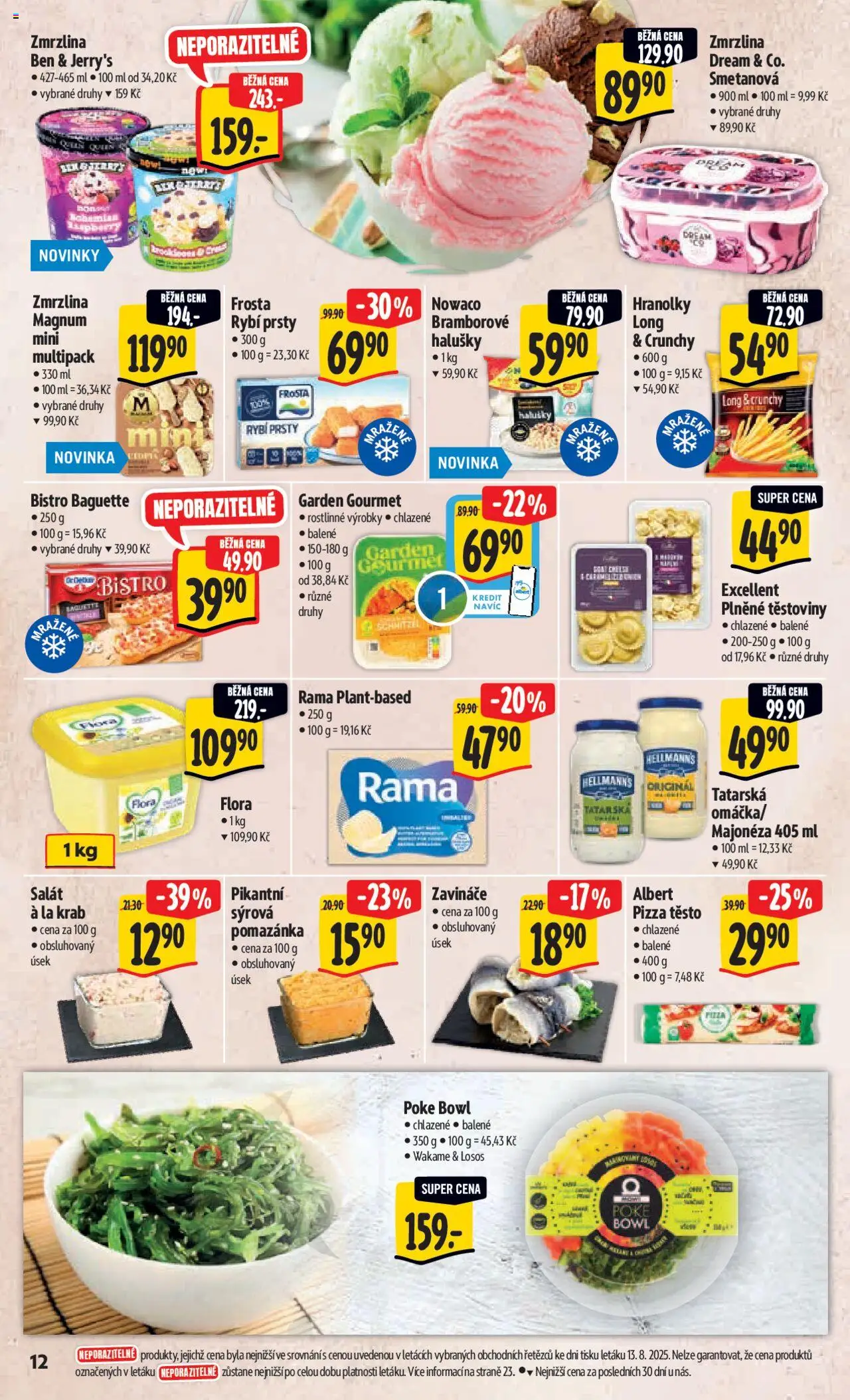 Albert leták - Hypermarket od 20.08.2025 | Strana: 20 | Produkty: Těstoviny, Salát, Pizza těsto, Ben & Jerry's