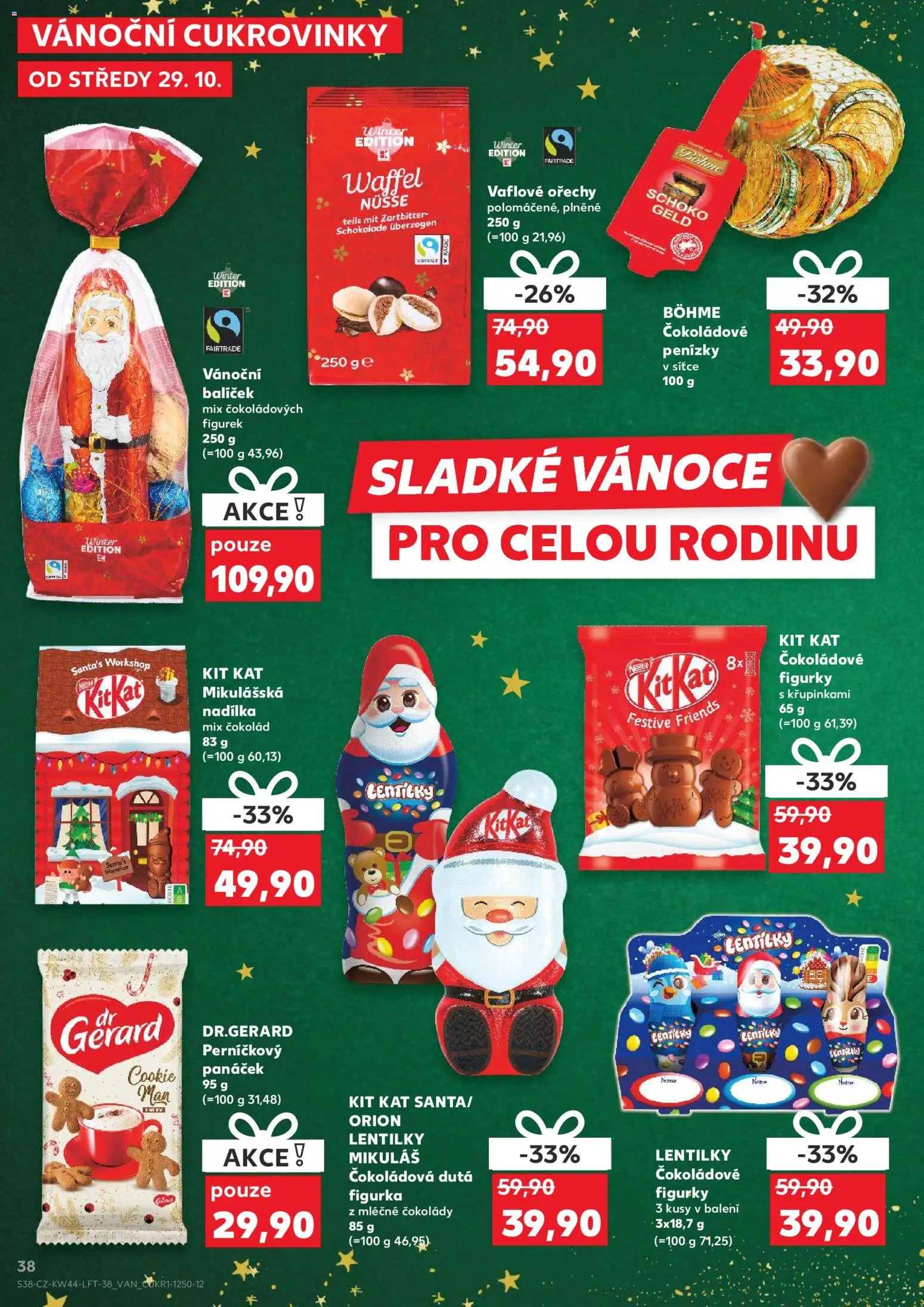 Kaufland leták - Kolín od 29.10.2025 | Strana: 38 | Produkty: Ořechy, Figurky, Kakao, Lentilky