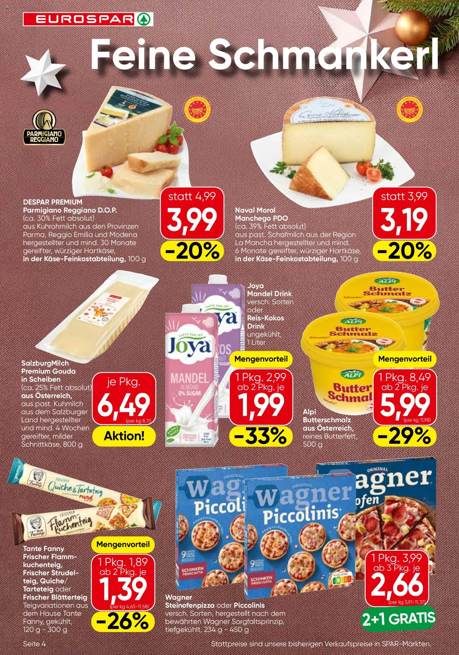 Eurospar Flugblatt - Salzburg gültig ab 04.12.2025 | Seite: 4 | Produkte: Dolce gusto kapszula, Butter, Schinken
