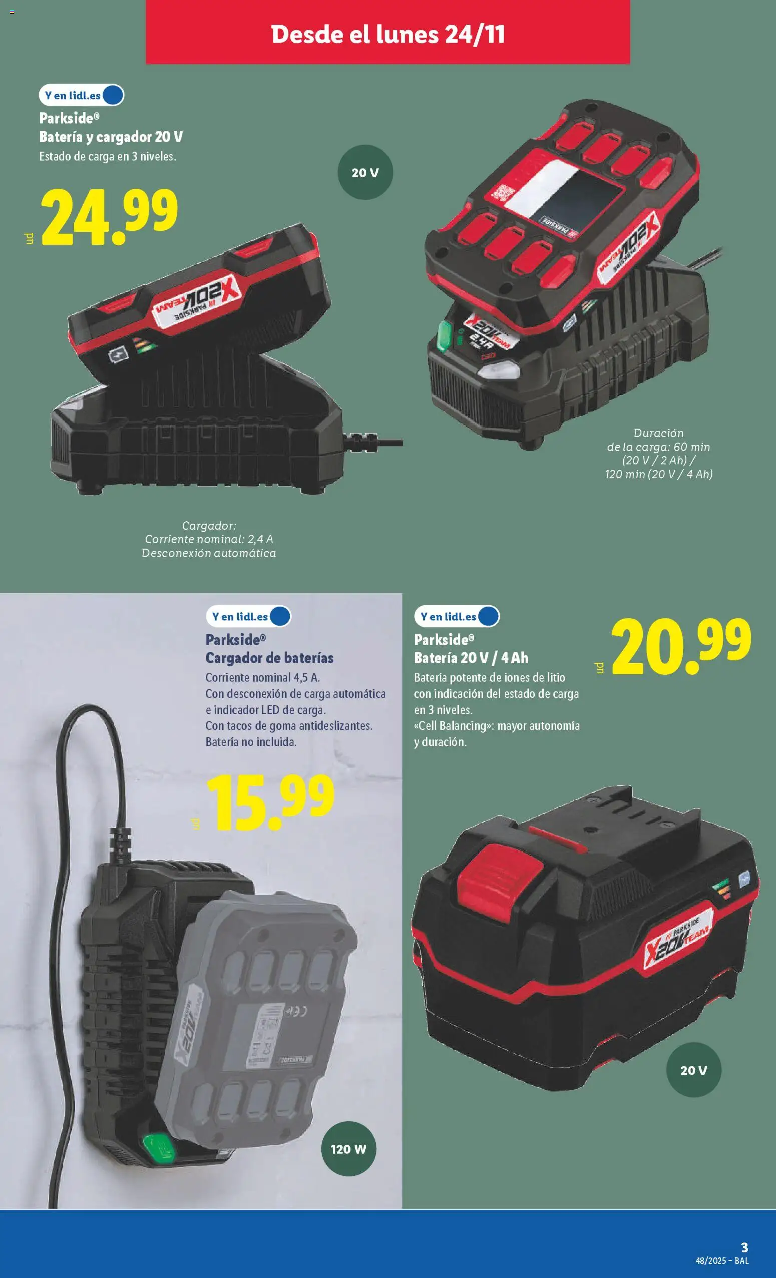 Lidl - Black Friday │ válido desde el 24.11.2025 | Página: 5 | Productos: Tacos, Batería