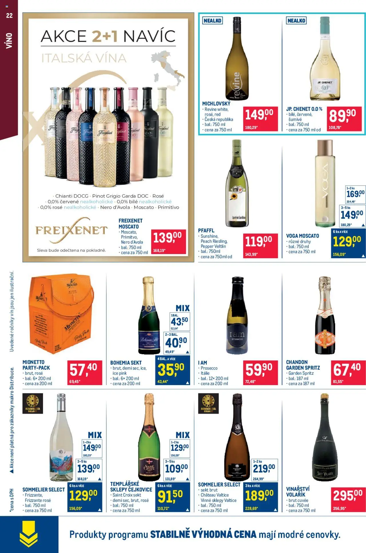 Makro leták - Pro milovníky jídla od 04.06.2025 | Strana: 22 | Produkty: Víno, Mionetto, Primitivo, Pinot Grigio