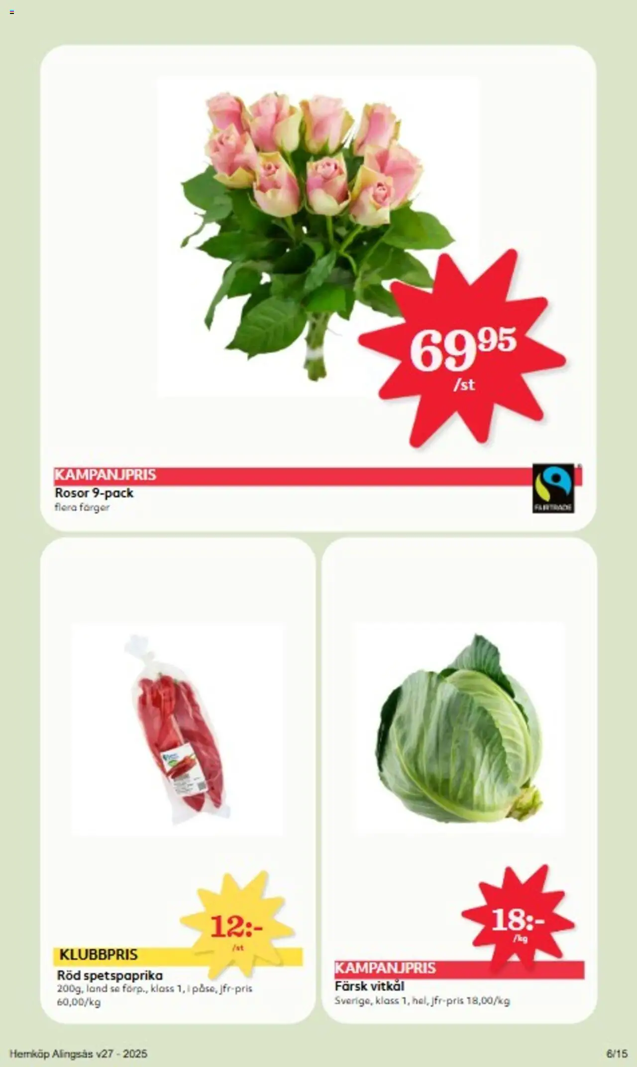 Hemköp reklamblad aktuell från 30.06.2025 | Sida: 6 | Produkter: Vitkål