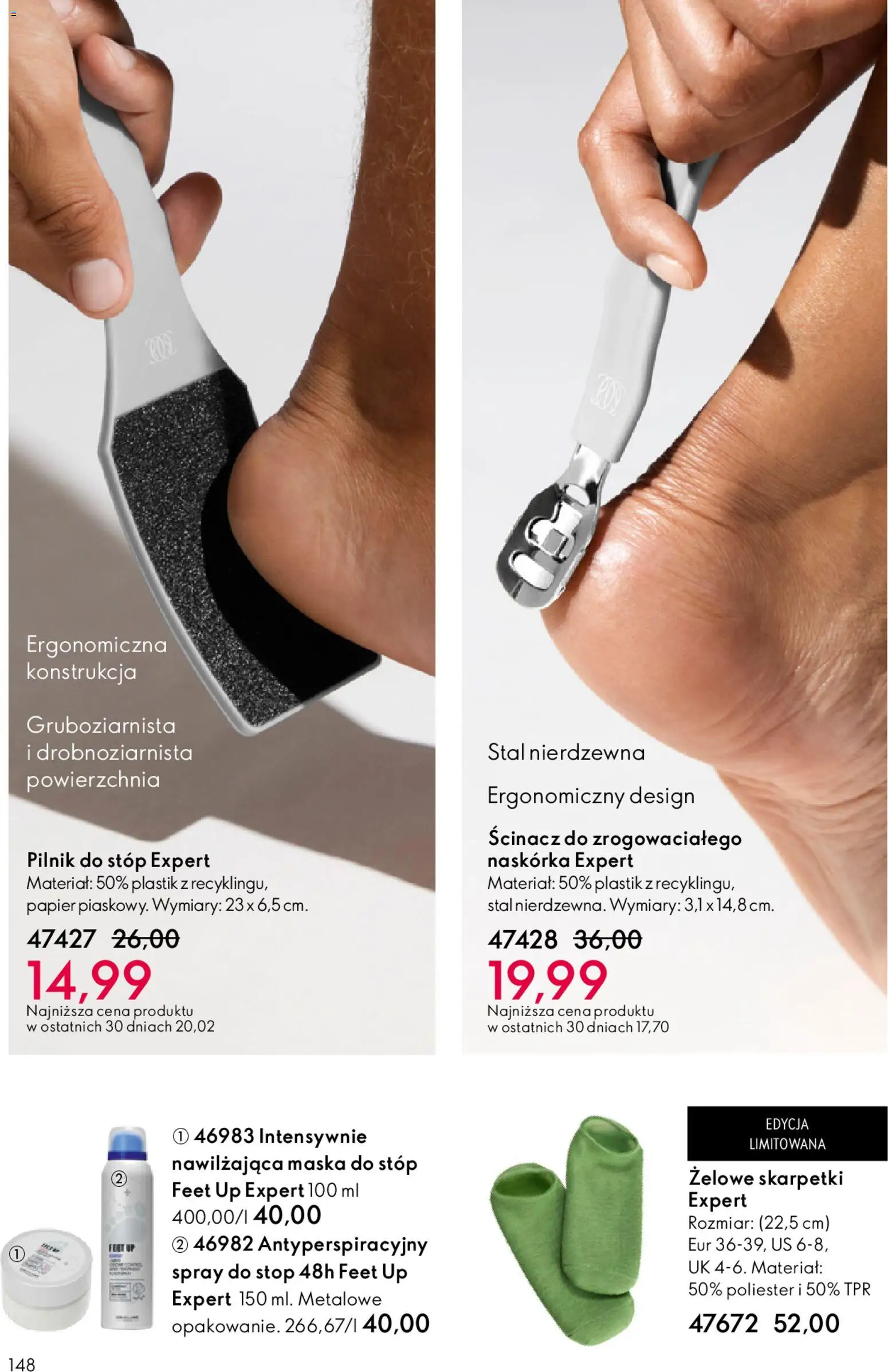 Oriflame Katalog 2 2026 od 21.01.2026 | Strona: 148 | Produkty: Skarpetki, Maska, Spray do stóp