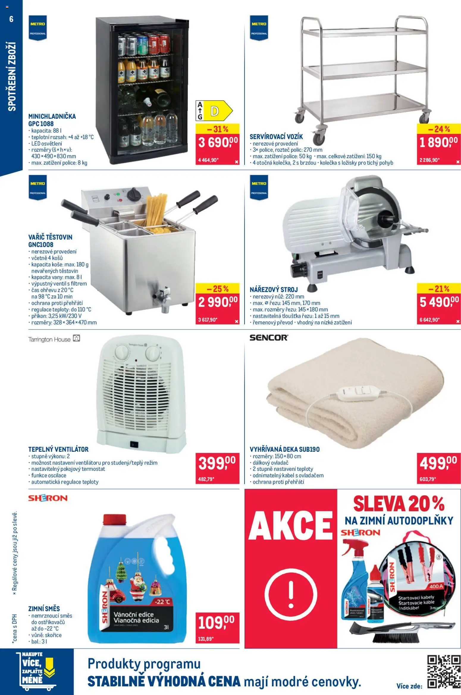 Makro leták - Spotřební zboží od 03.12.2025 | Strana: 6 | Produkty: Ventilátor, Nůž, Vařič, LED