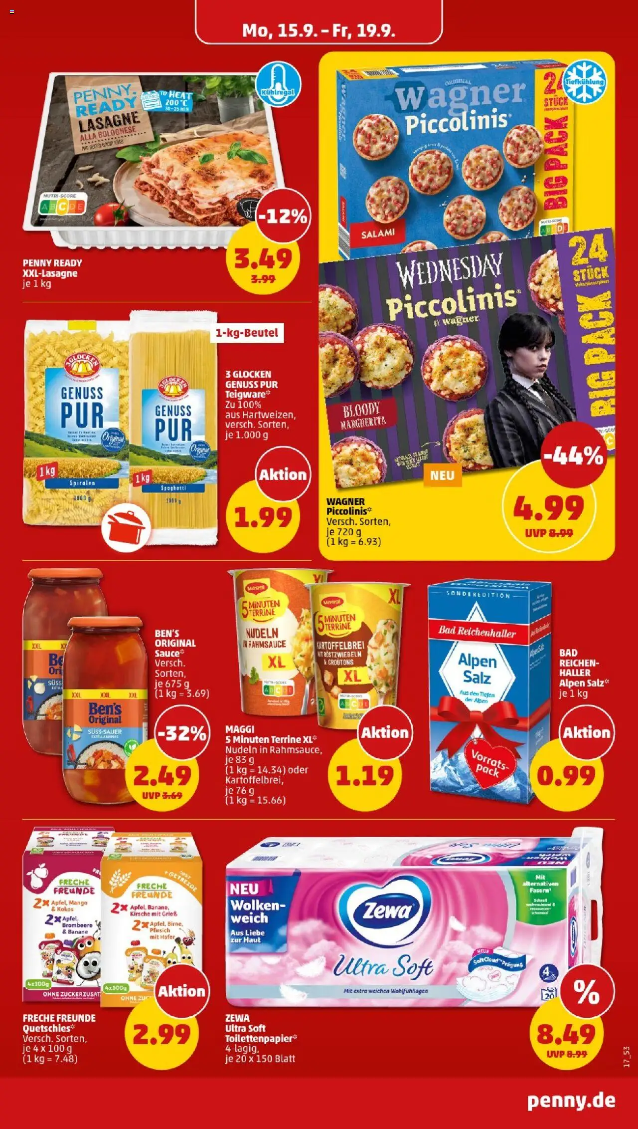 Penny - Thüringen – gültig ab 15.09.2025 | Seite: 17 | Produkte: Maggi, Salz, Pfirsich, Nudeln