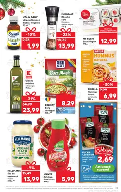 Kaufland RO - Zalau - amely érvényes a következő dátumtól: 26.11.2025 | Oldal: 27 | Termékek: Sushi, Ketchup, Vegán, Bors