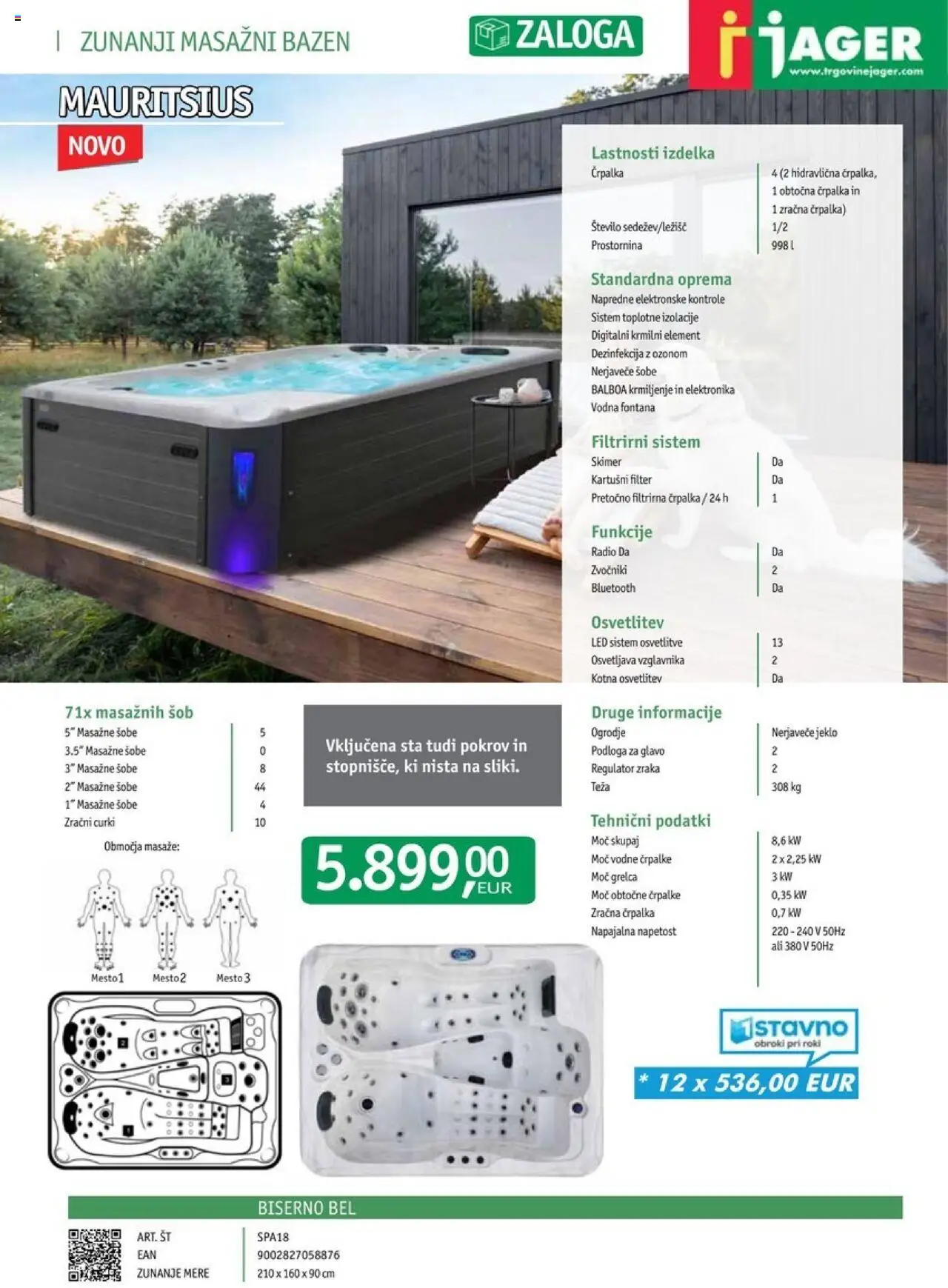 Novi Jager katalog ponudbe – veljaven od 18.11.2024 | Stran: 42 | Izdelki: Bazen, Črpalka, Masažni bazen, Podloga