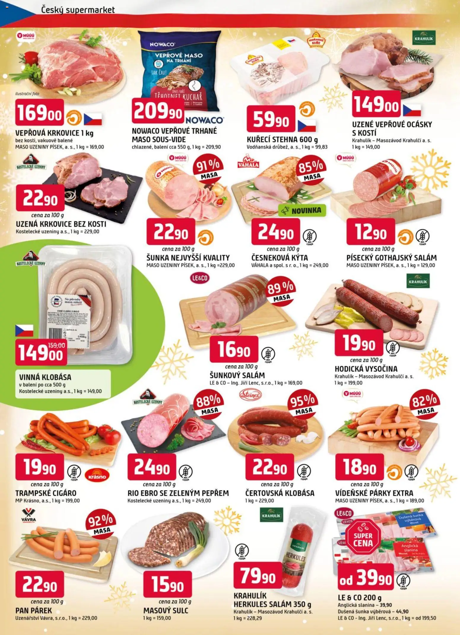 Trefa leták od 17.12.2025 | Strana: 2 | Produkty: Salám, Šunkový salám, Gothajský salám, Vysočina