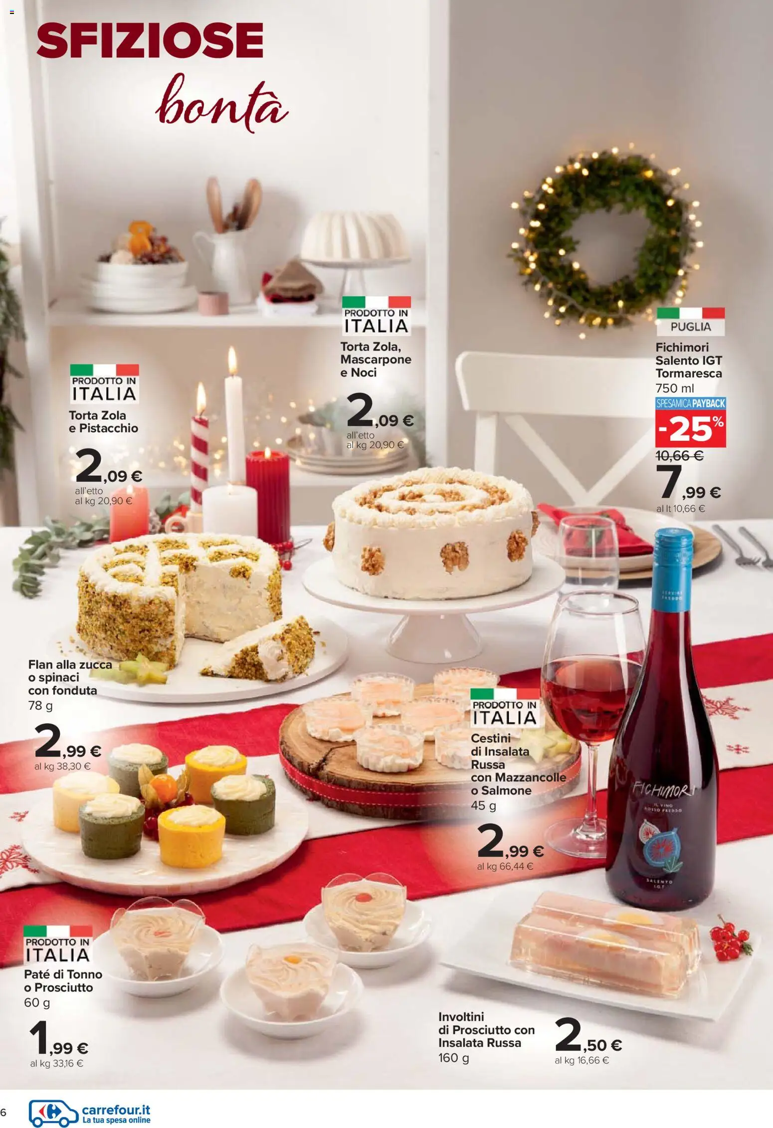 Volantino Carrefour del 27.11.2025 | Pagina: 6 | Prodotti: Paté, Insalata, Noci, Torta