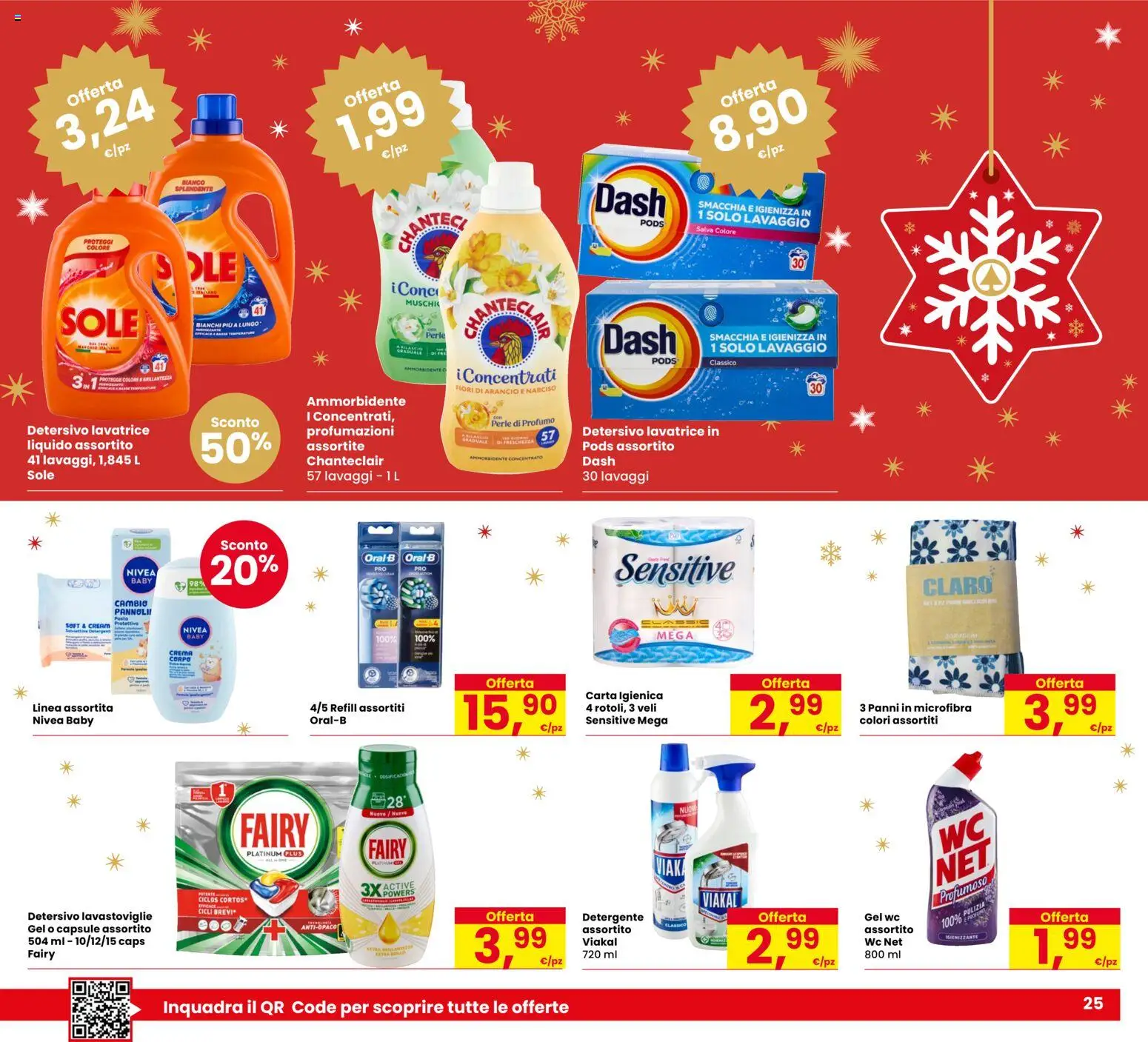 Volantino Despar del 18.12.2025 | Pagina: 25 | Prodotti: Carta igienica, Ammorbidente, Detergente, Profumo