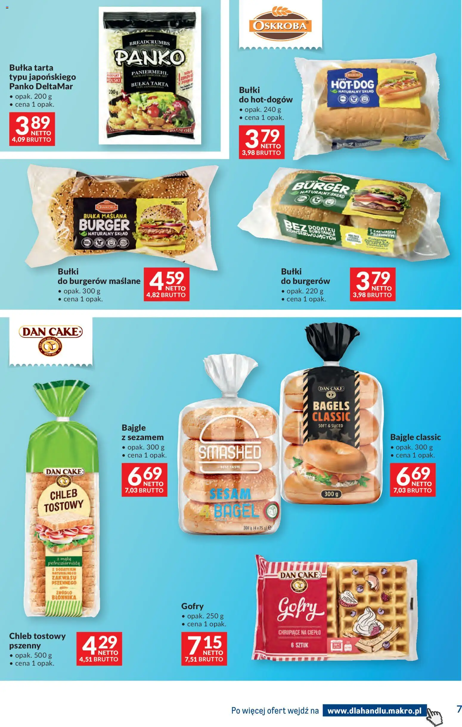 Makro gazetka - Dystrybucja do sklepów od 07.04.2026 | Strona: 7 | Produkty: Chleb tostowy, Bułka tarta, Piekarnia, Chleb