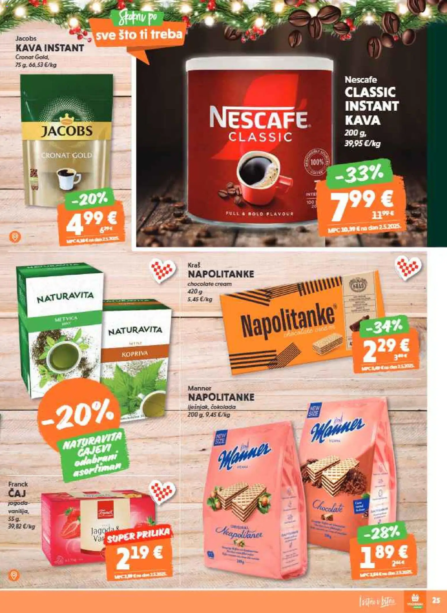 Studenac katalog | vrijedi od 10.12.2025 | Stranica: 25 | Proizvodi: Nescafe, Čokolada, Jacobs, Napolitanke