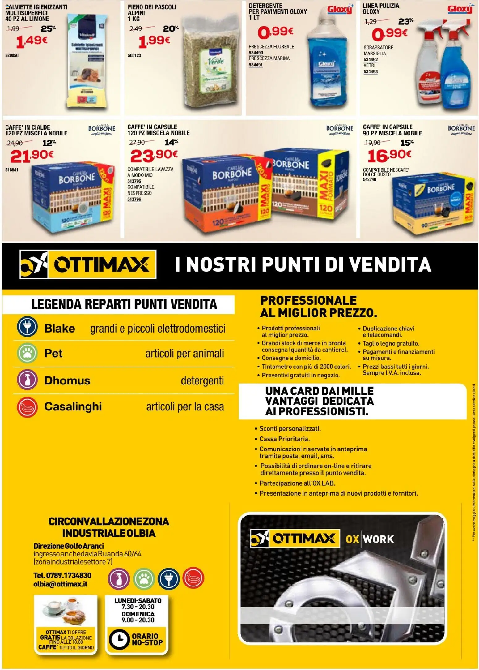Volantino Ottimax del 05.03.2026 | Pagina: 16 | Prodotti: Salviette igienizzanti, Detergente, Sgrassatore, Limone