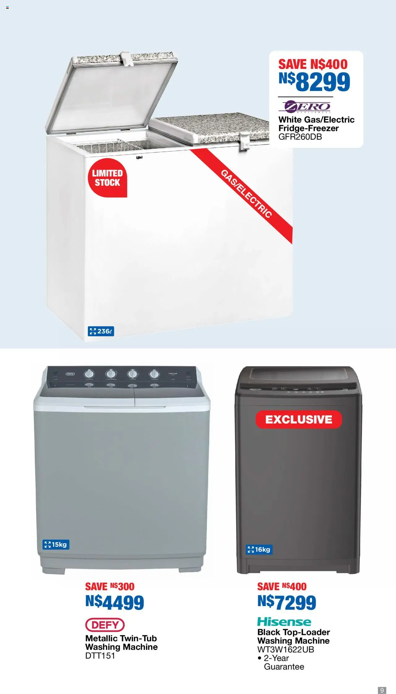 New OK Furniture catalogue – valid from 06.10.2025 | Page: 9 | Products: Washing machine, Stock