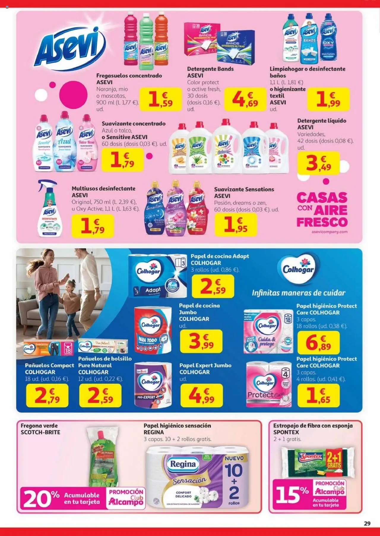 Alcampo - Canarias │ válido desde el 23.10.2025 | Página: 29 | Productos: Esponja, Papel higienico, Detergente líquido, Cocina