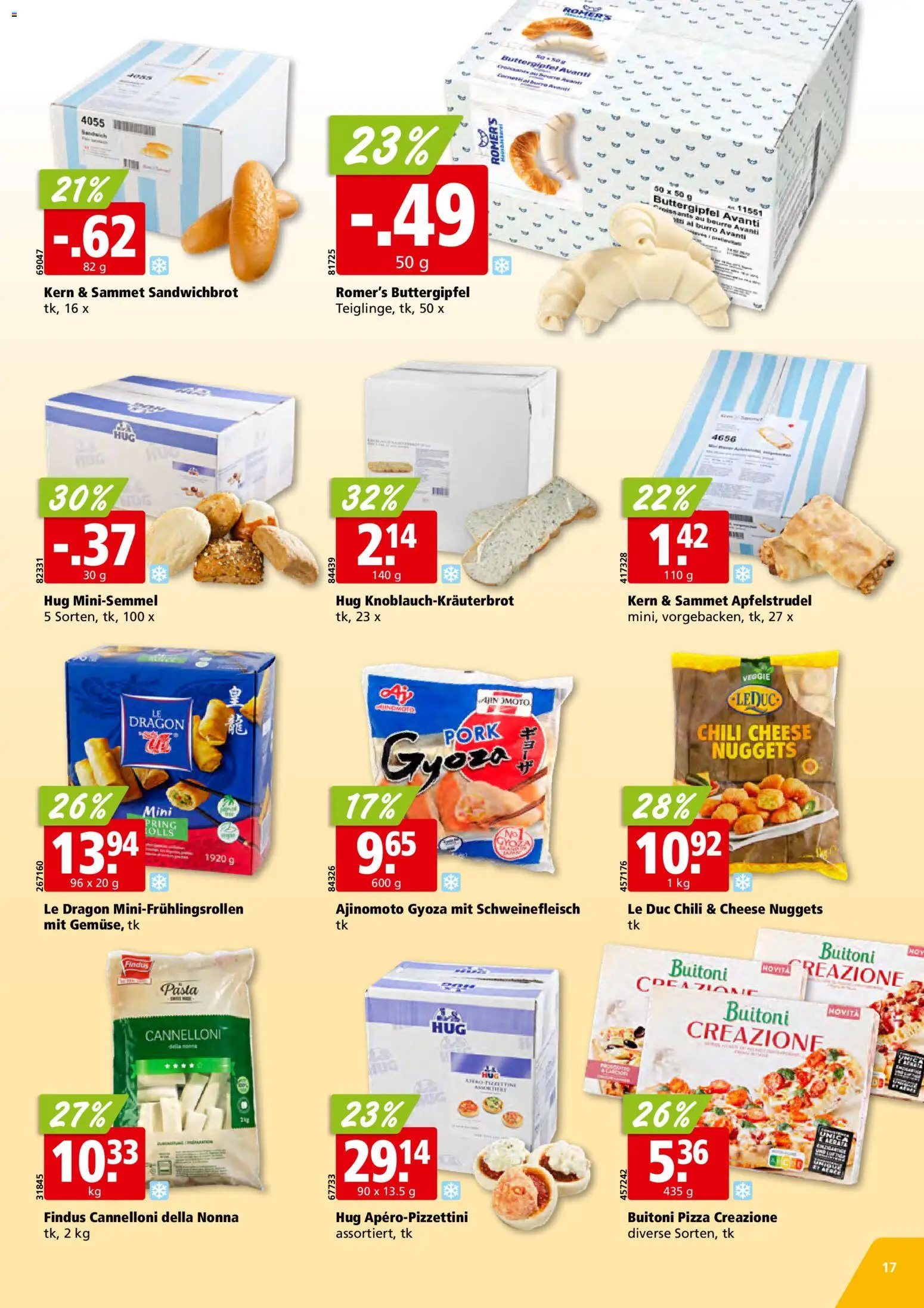 Aligro Aktionen Schlieren, Gossau SG, Frauenfeld, Rapperswil-Jona, Sargans, Bern, Brüttisellen, Pratteln, Emmen, Spreitenbach – gültig ab 27.12.2025 | Seite: 17 | Produkte: Pizza, Schweinefleisch, Chili, Pasta