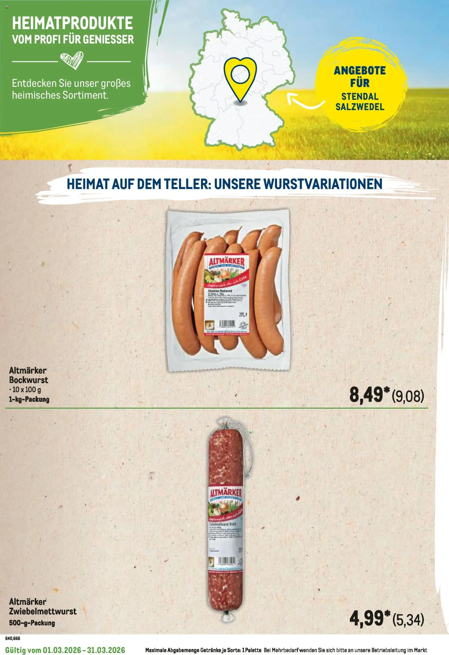 Metro Regionaler Flyer – gültig ab 01.03.2026 | Seite: 78 | Produkte: Bockwurst