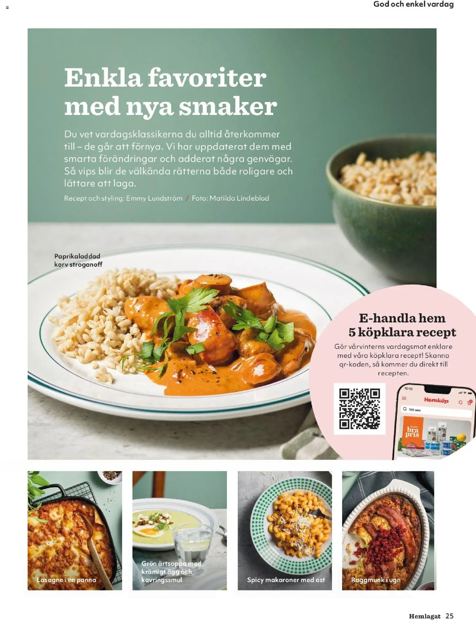 Hemköp reklamblad aktuell från 19.02.2026 | Sida: 25 | Produkter: Makaroner, Ost, Ägg