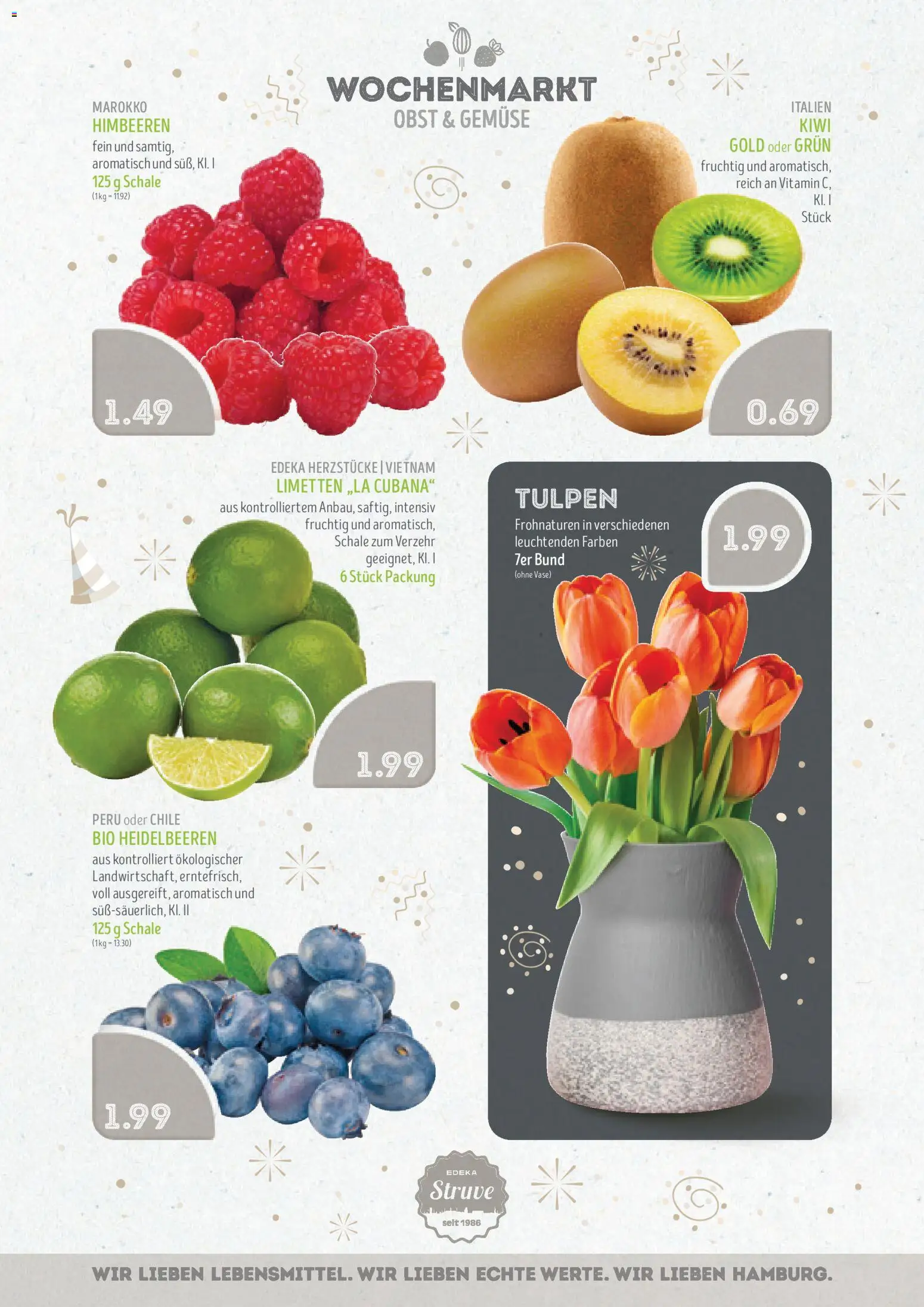 Edeka Struve Prospekt 	 – gültig ab 29.12.2025 | Seite: 2 | Produkte: Himbeeren, Vase, Heidelbeeren, Gemüse