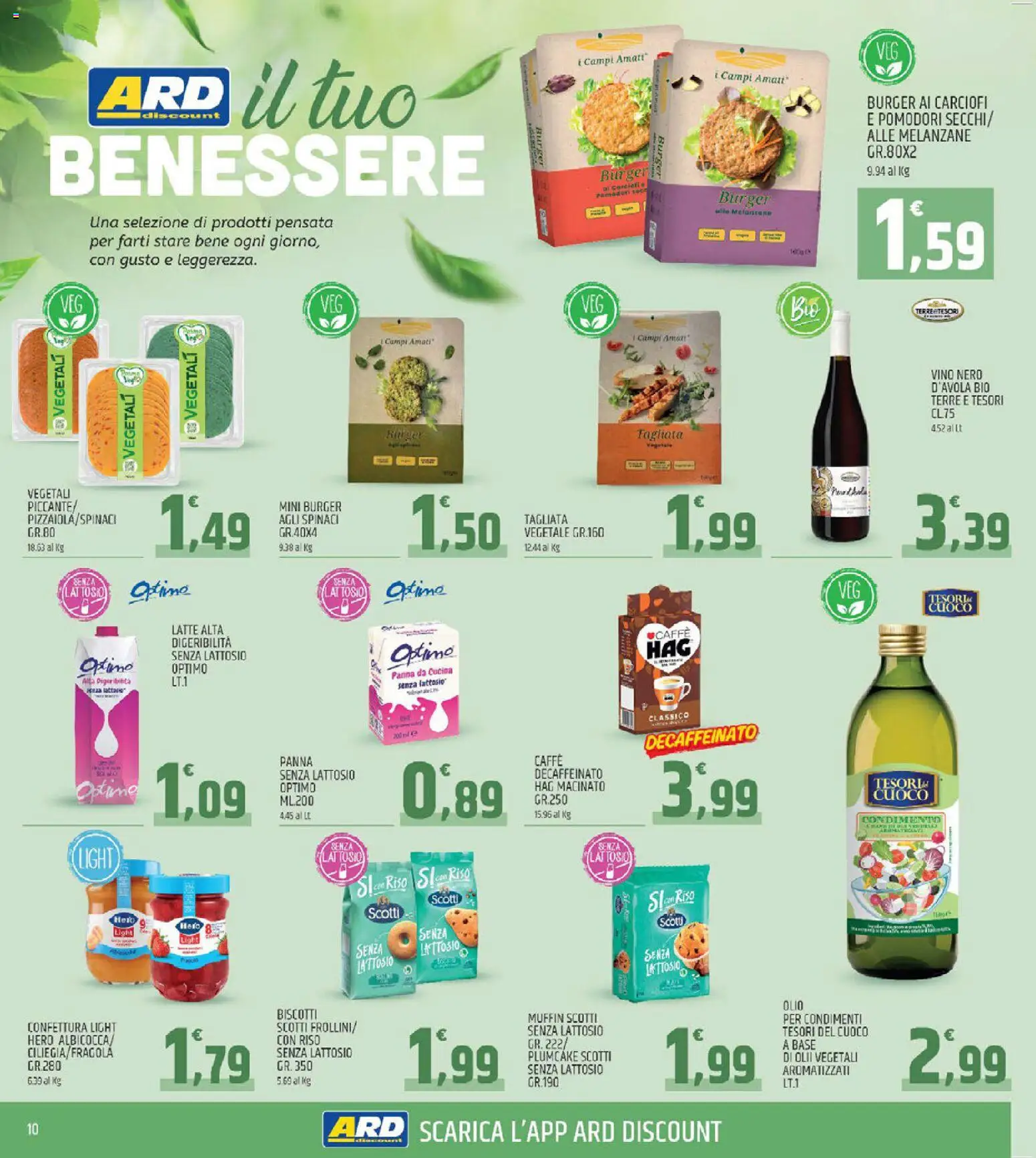 Volantino ARD Discount del 23.10.2025 | Pagina: 10 | Prodotti: Biscotti, Carciofi, Muffin, Macinato
