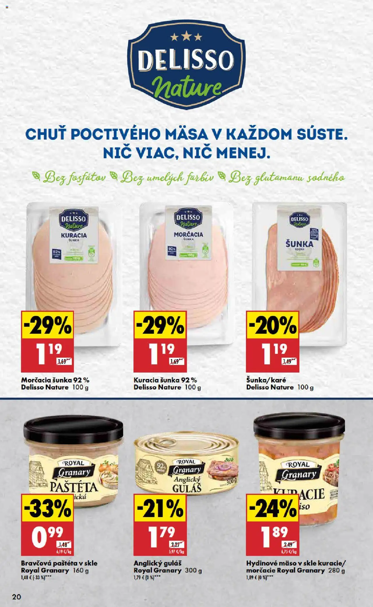 Nové Biedronka akcie – leták je platný od 18.09.2025 | Strana: 20 | Produkty: Šunka