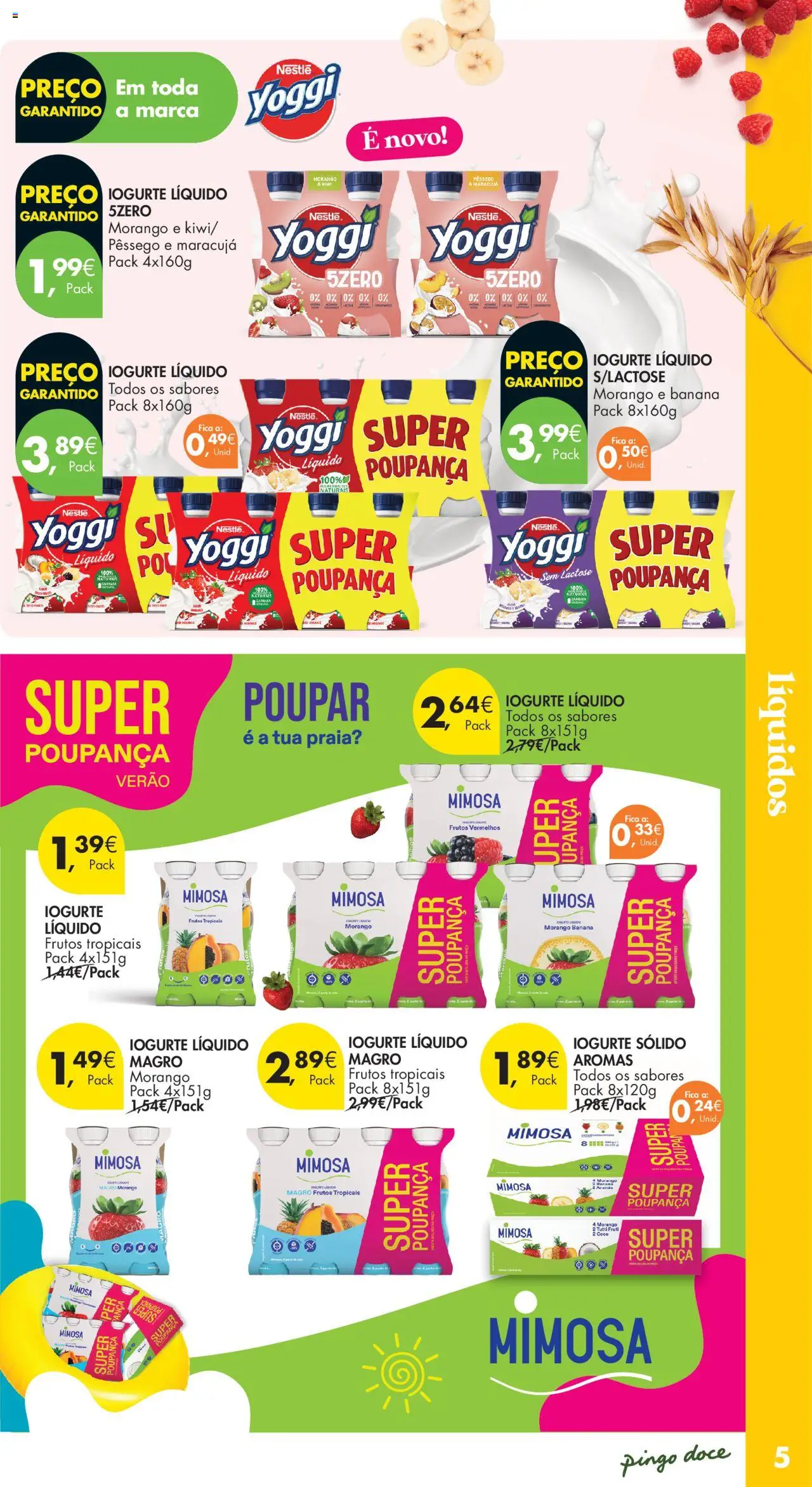 Pingo Doce - Folheto Especial Iogurtes │ válido de 01.07.2025 | Página: 5 | Produtos: Banana, Iogurte, Nestlé, Iogurte liquido