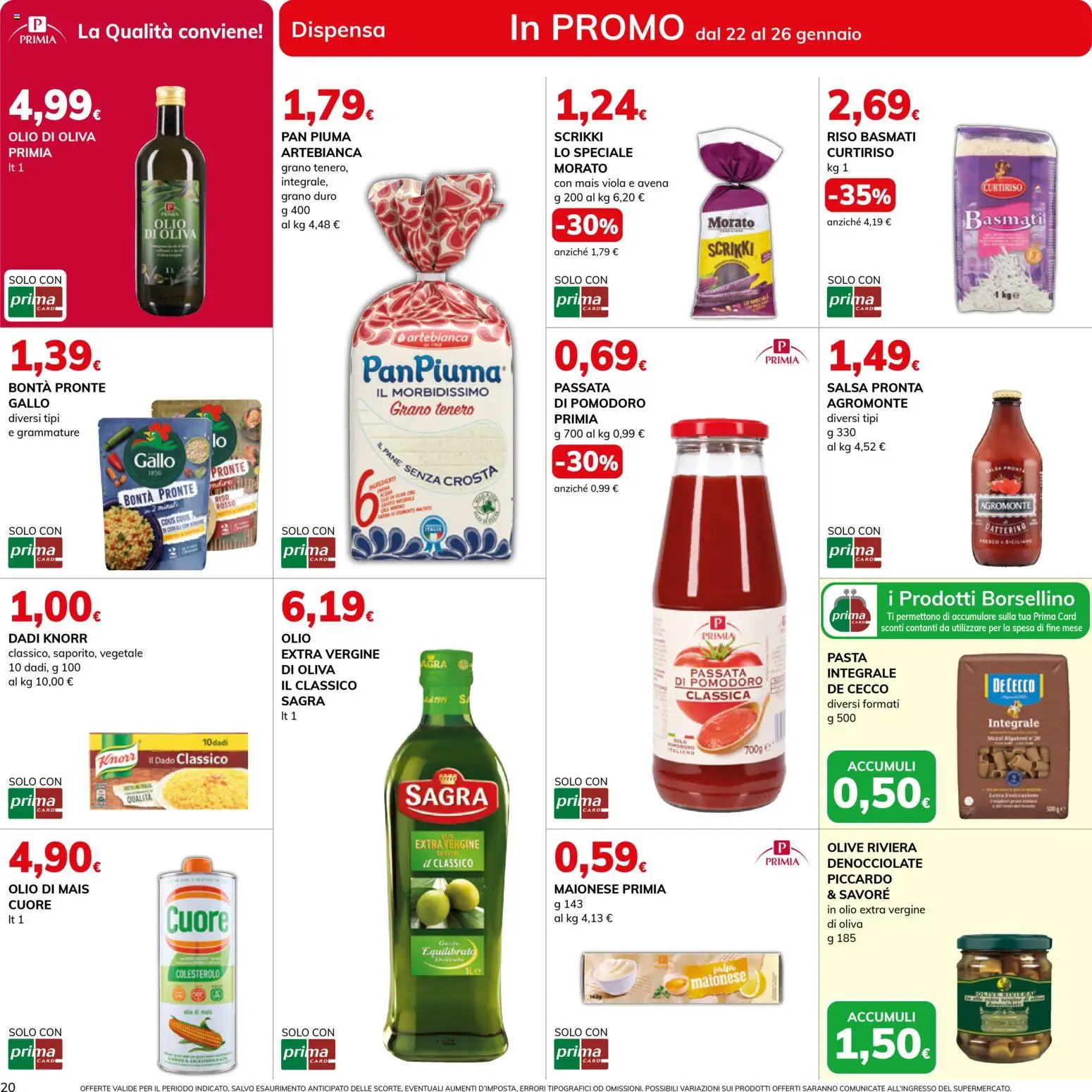 Volantino Basko del 22.01.2026 | Pagina: 20 | Prodotti: Riso Basmati, Olive, Passata di pomodoro, Olio extra vergine