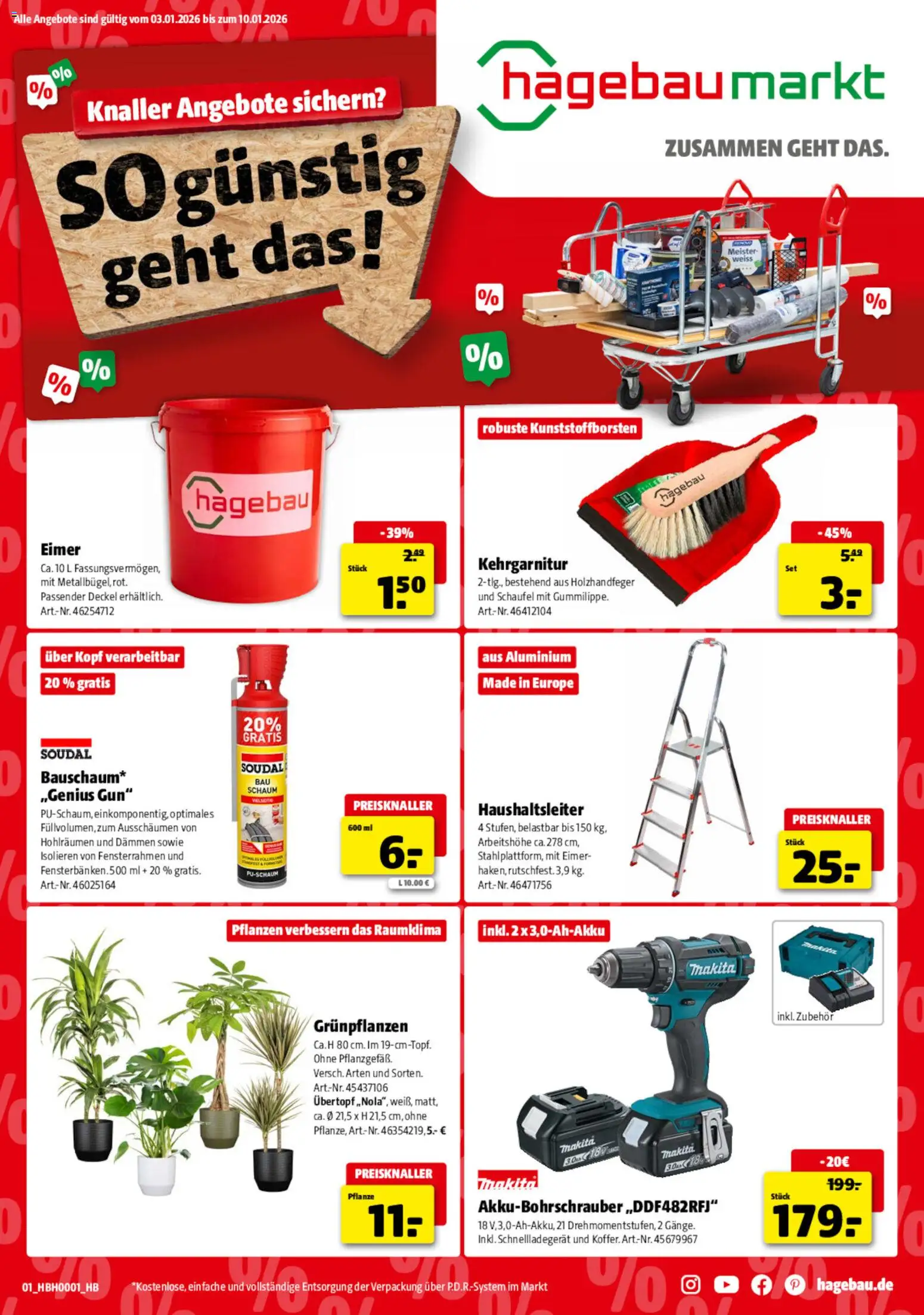 Hagebau Prospekt 	 – gültig ab 03.01.2026 | Seite: 1