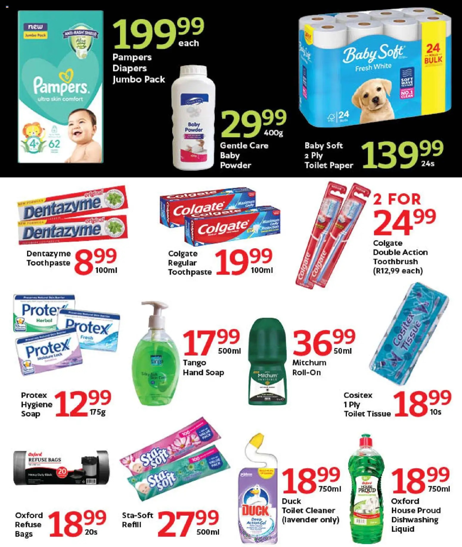 New Oxford Freshmarket catalogue – valid from 26.01.2026 | Page: 8 | Products: Toilet, Toothpaste, Paper, Toothbrush