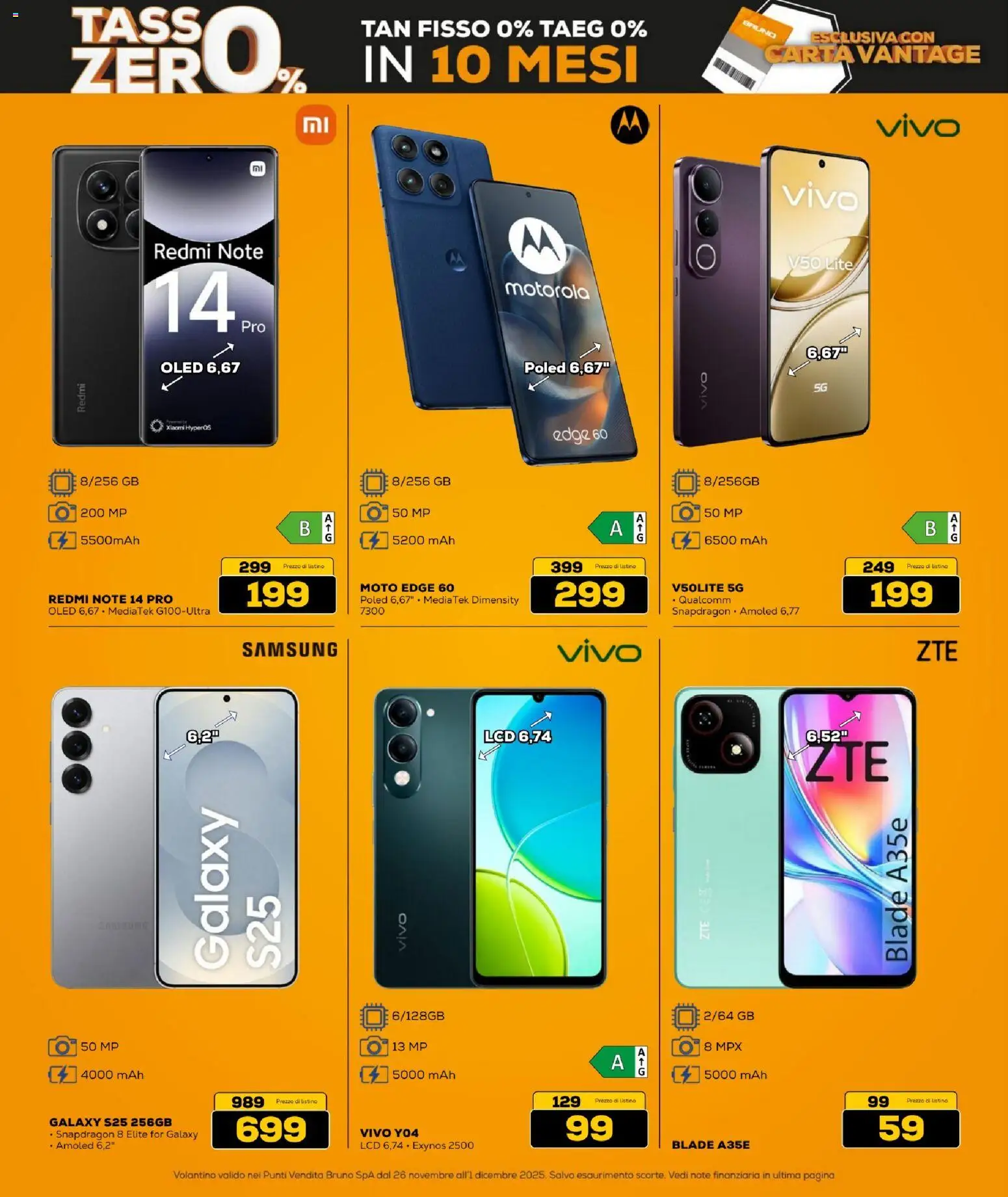 Volantino BRUNO del 26.11.2025 | Pagina: 6 | Prodotti: Xiaomi, Samsung