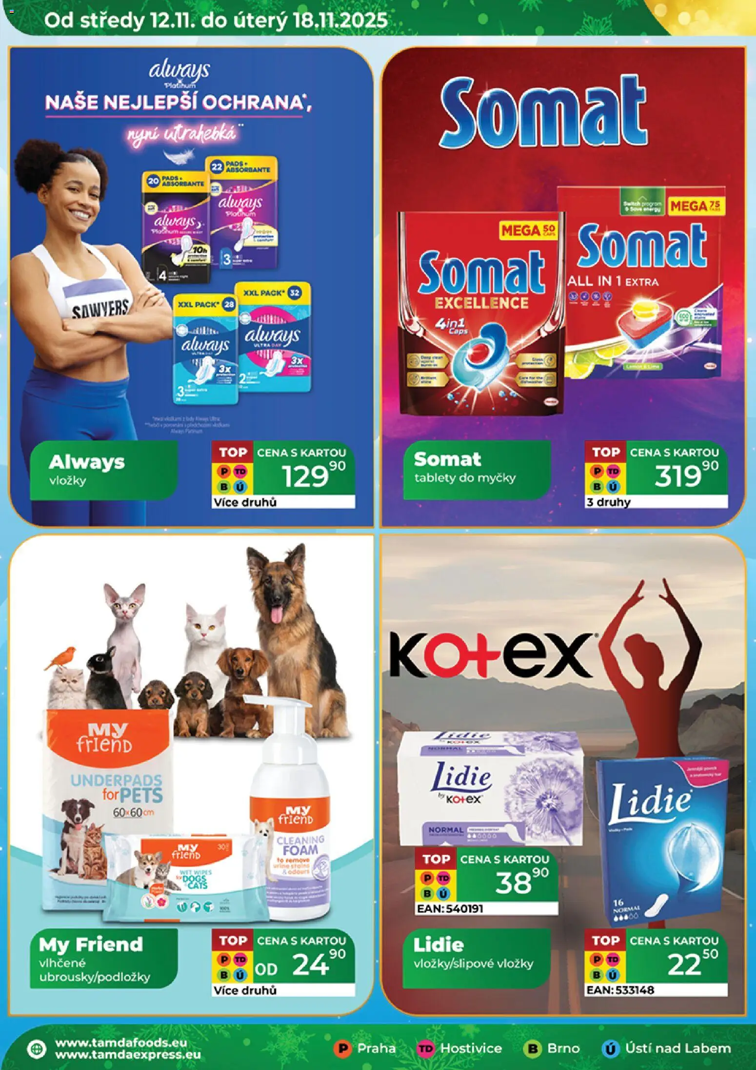Tamda Foods leták od 12.11.2025 | Strana: 20 | Produkty: Tablety do myčky, Vložky, Somat